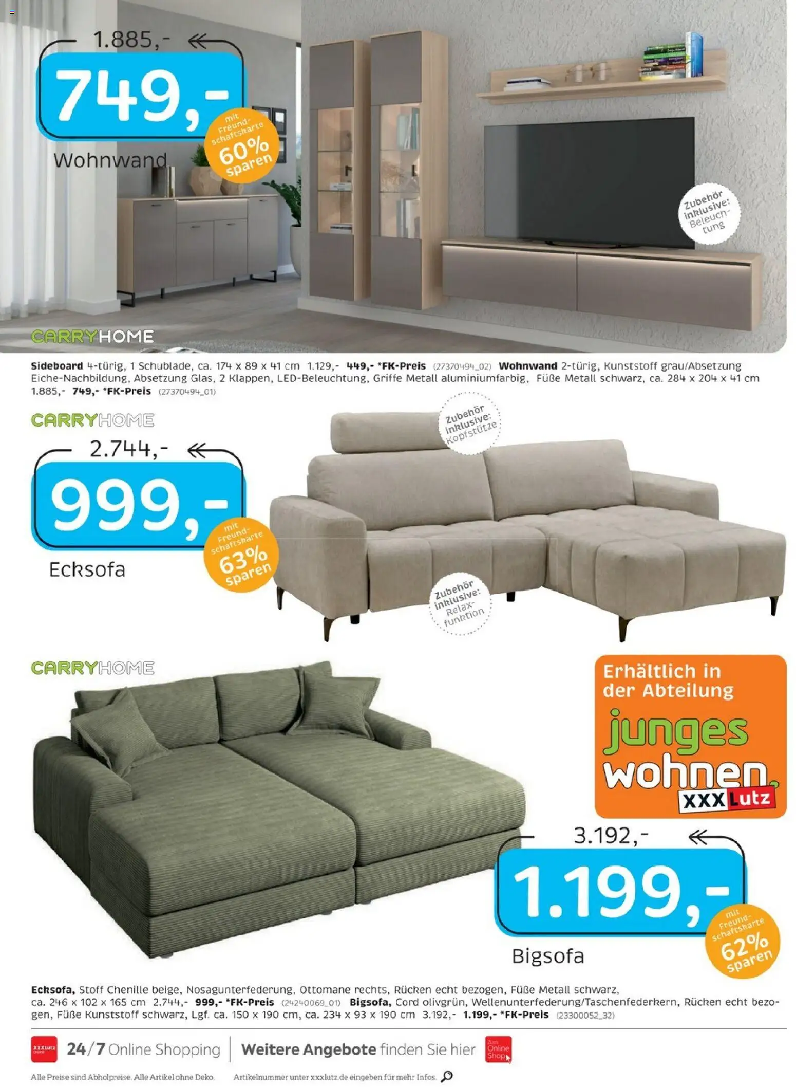 Vorschau von dem Prospekt des Geschäftes XXXLutz, gültig ab dem 24.10.2026 - Sideboard, Ecksofa, Wohnwand, Bigsofa