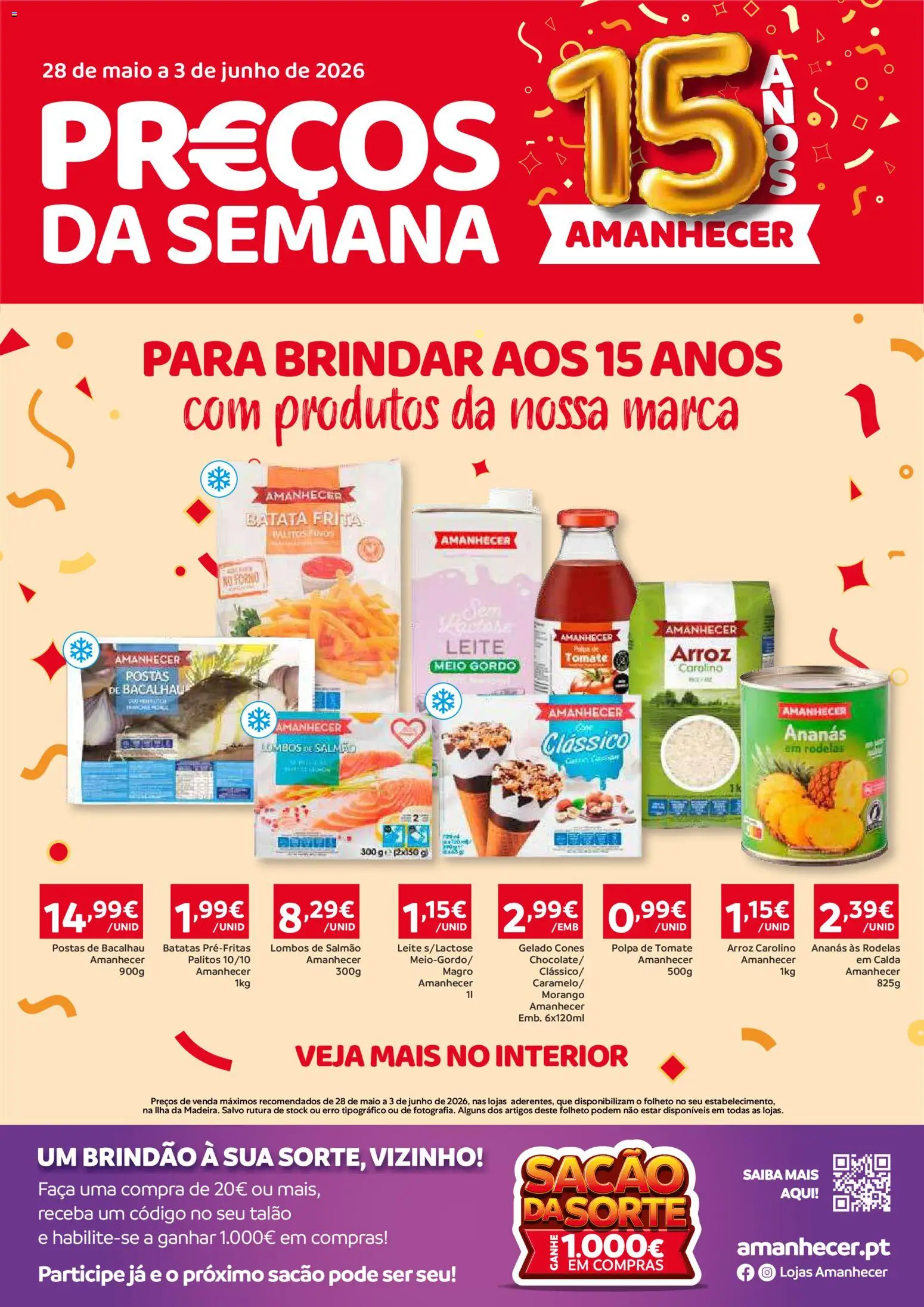 Pré-visualização do folheto da loja Amanhecer válida a partir de 28/05/2026