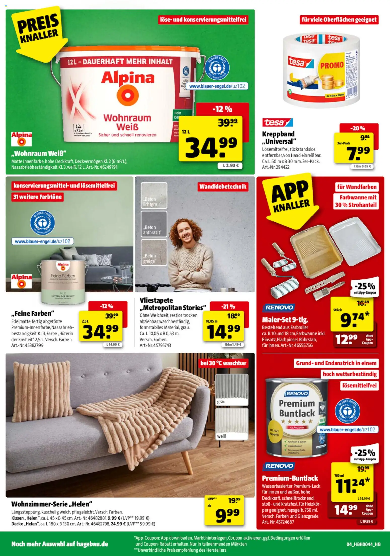 Vorschau von dem Prospekt des Geschäftes Hagebau, gültig ab dem 24.10.2026 - Kissen, Decke