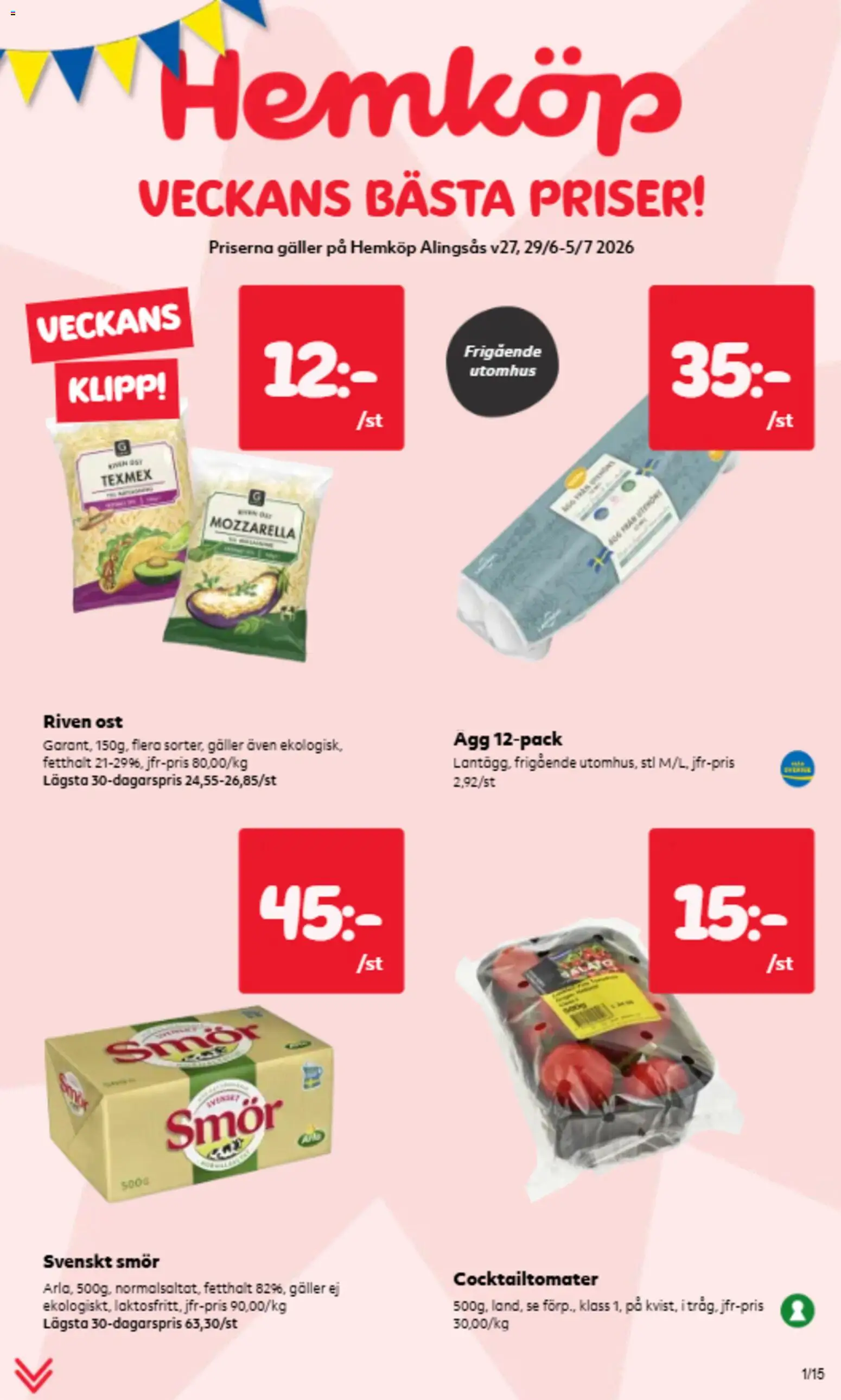 Förhandsgranska reklamblad Hemköp erbjudanden från butik Hemköp gäller från 29/06/2026