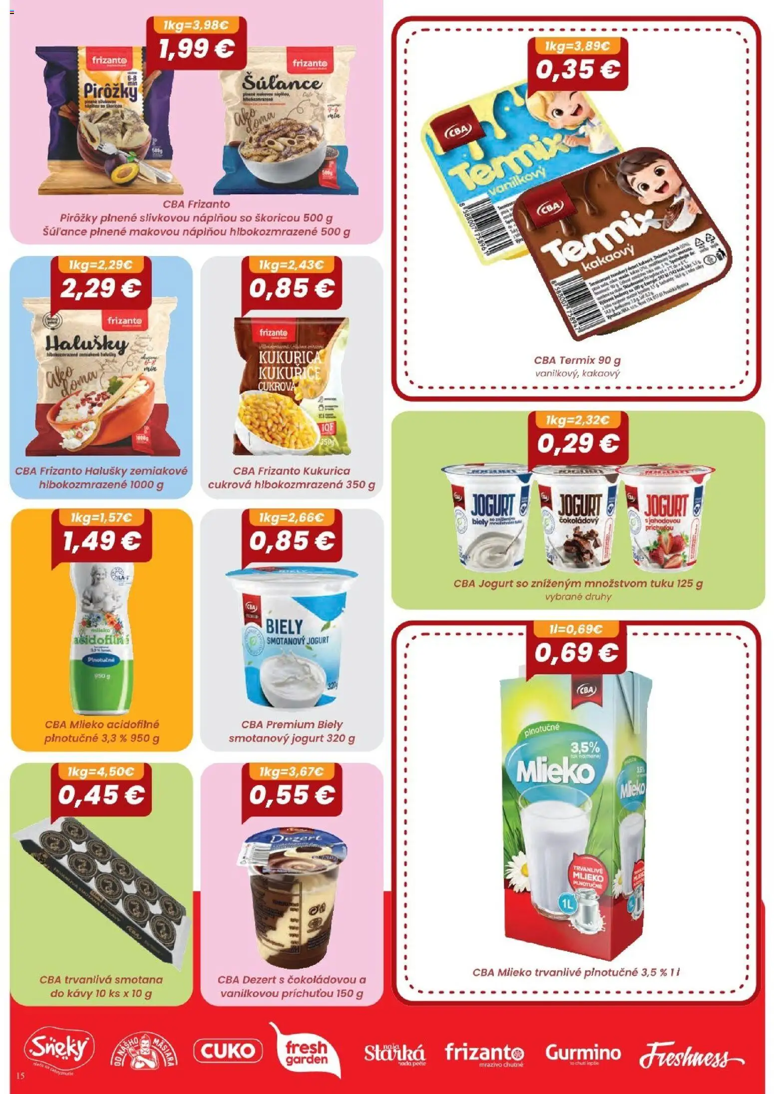 Náhľad Sintra letáku platného od 01.10.2026 - Mlieko, Dezert, Jogurt, Smotana, Termix, Trvanlivé mlieko, Smotanový jogurt, Trvanlivá smotana