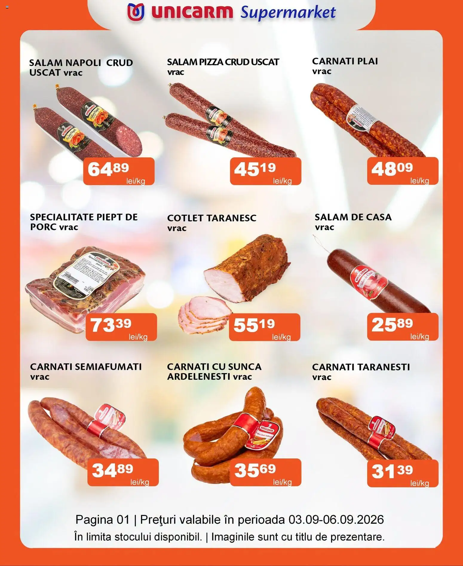 Previzualizarea de cataloage: Unicarm Unicarm Catalog Carne valabil de la 03.09.2026
