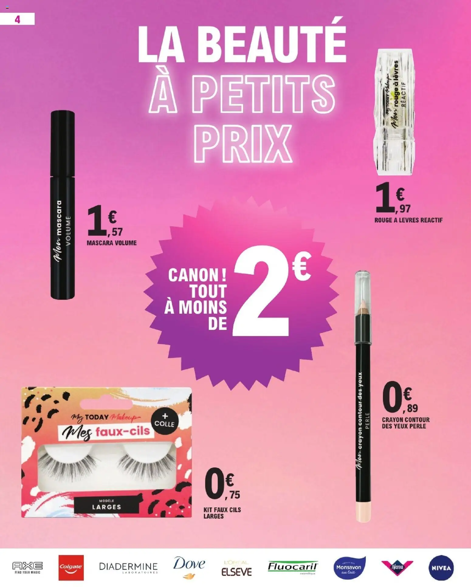 Prévisualisation de E.Leclerc Beaute automne du magasin E.Leclerc formulaire valide 01/09/2026 - Mascara, Crayon, Colle, Rouge à lèvres, Monsavon