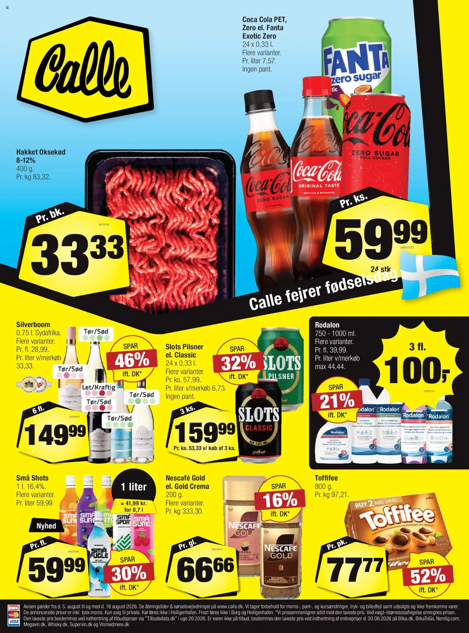 Eksempel på tilbudsavis Calle - Tilbudsavis fra butik Calle gyldig fra 05/08/2026