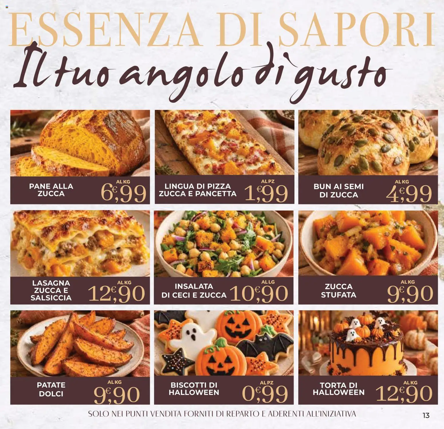 Anteprima dell'opuscolo Eté volantino Grandeté dal negozio Eté valido da 23/10/2026 - Pizza, Torta, Dolci, Lasagna, Ceci, Salsiccia, Patate, Semi di zucca