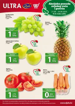 Pregled letka Djelo Katalog trgovine Djelo vrijedi od 21.08.2026