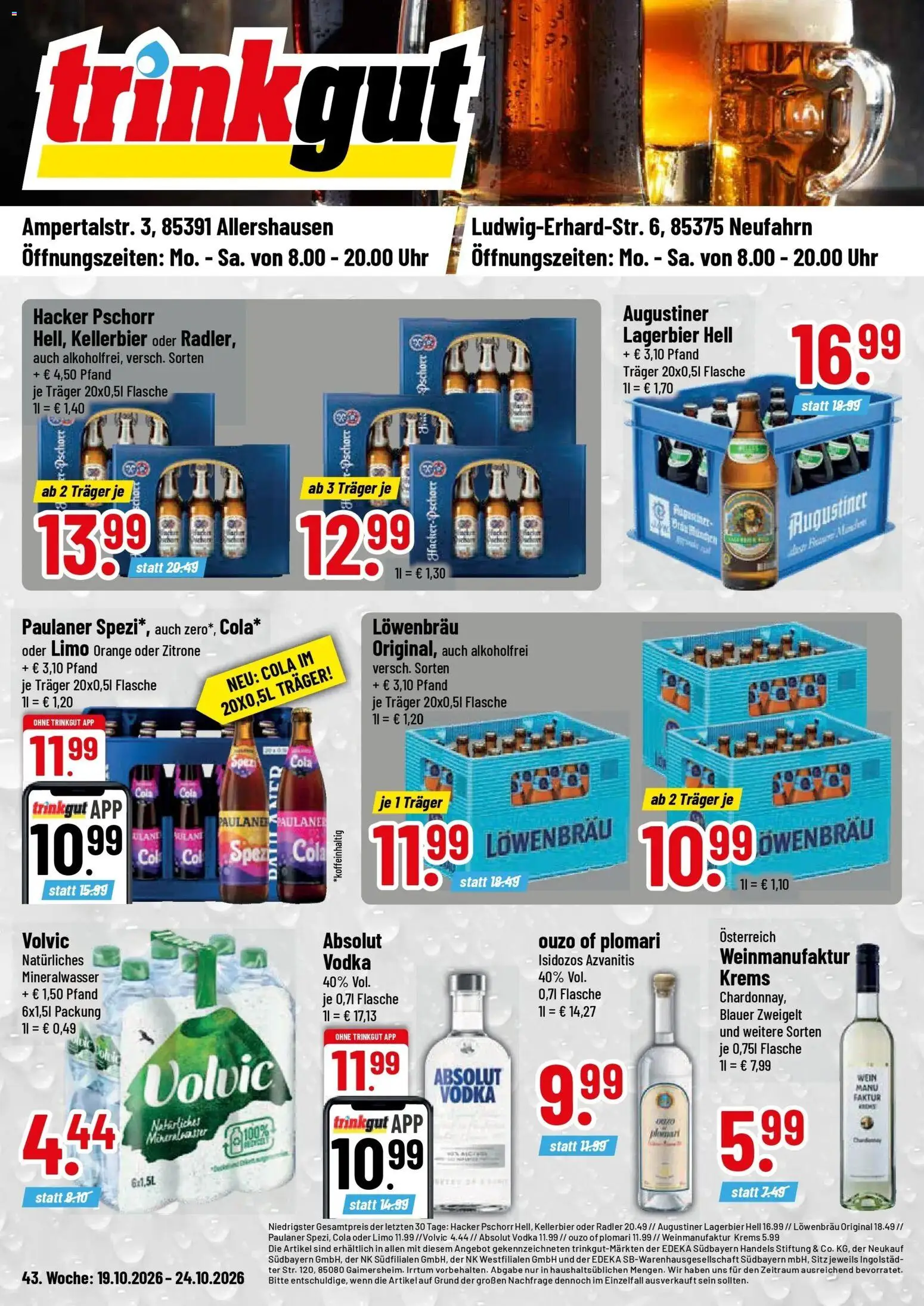 Vorschau von dem Prospekt des Geschäftes Trinkgut, gültig ab dem 19.10.2026