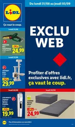 Prévisualisation de LIDL catalogue les bonnes affaires Exclu Web du magasin LIDL formulaire valide 31/08/2026