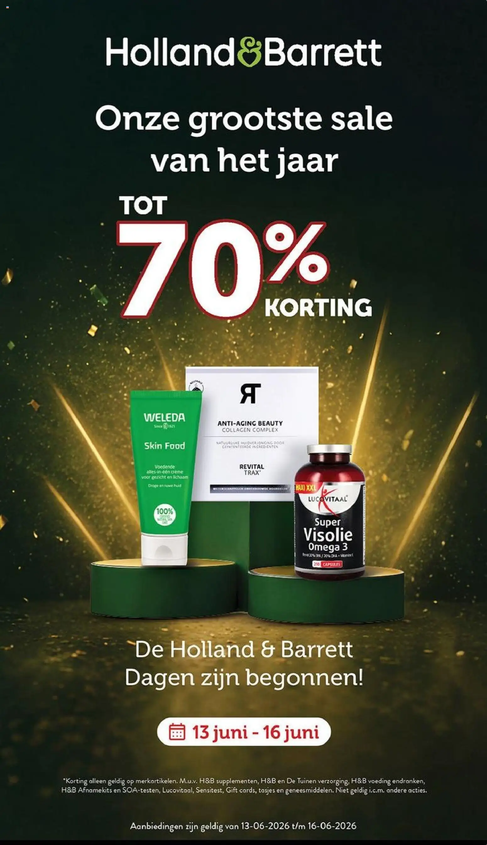 Voorbeeld van Holland & Barrett folder - Sale van winkel Holland & Barrett geldig vanaf 13-06-2026 - Omega 3, Omega, Visolie, Crème