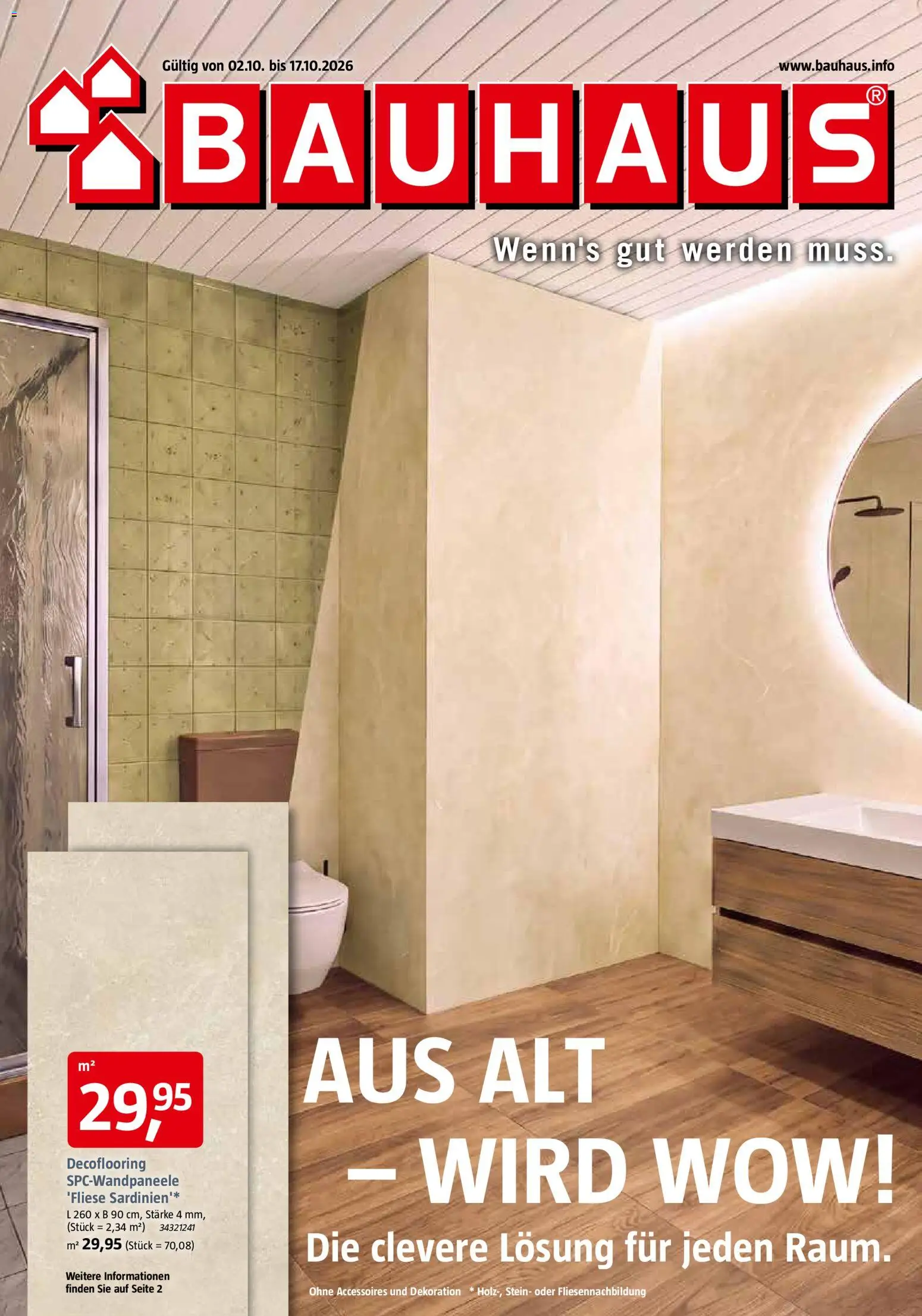 Vorschau von dem Prospekt des Geschäftes Bauhaus, gültig ab dem 02.10.2026