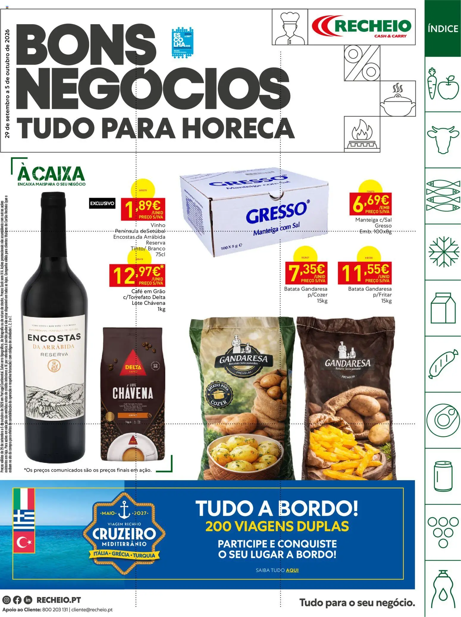 Pré-visualização do folheto da loja Recheio válida a partir de 29/09/2026 - Café, Vinho, Batata, Batatas, Sal, Manteiga, Café em grão