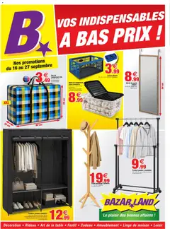 Prévisualisation de Bazarland catalogue du magasin Bazarland formulaire valide 16/09/2026