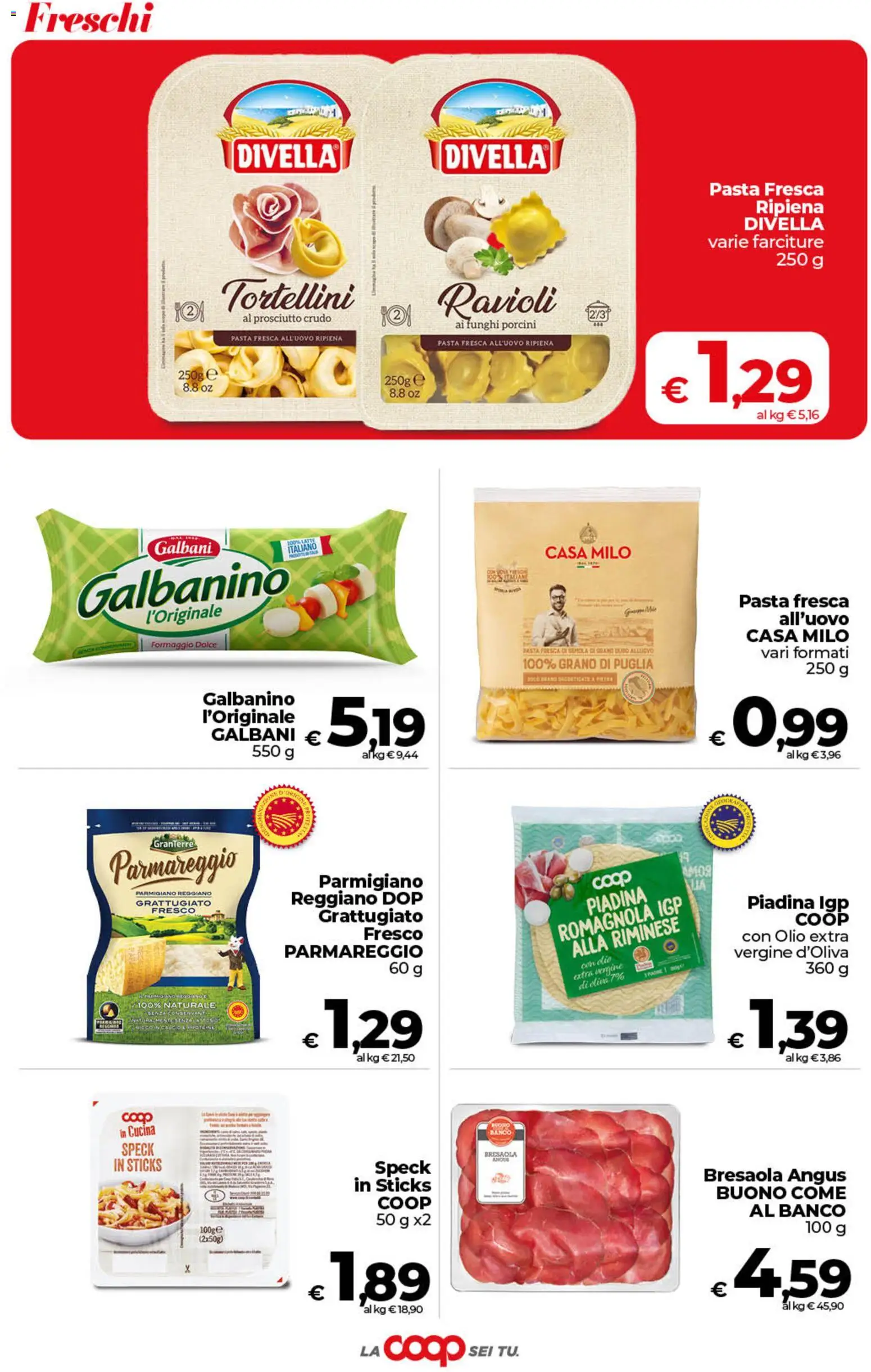 Anteprima dell'opuscolo COOP volantino Superstore Sicilia dal negozio COOP valido da 01/09/2026 - Latte, Funghi, Formaggio, Ravioli, Parmigiano reggiano, Speck, Prosciutto, Olio extra vergine