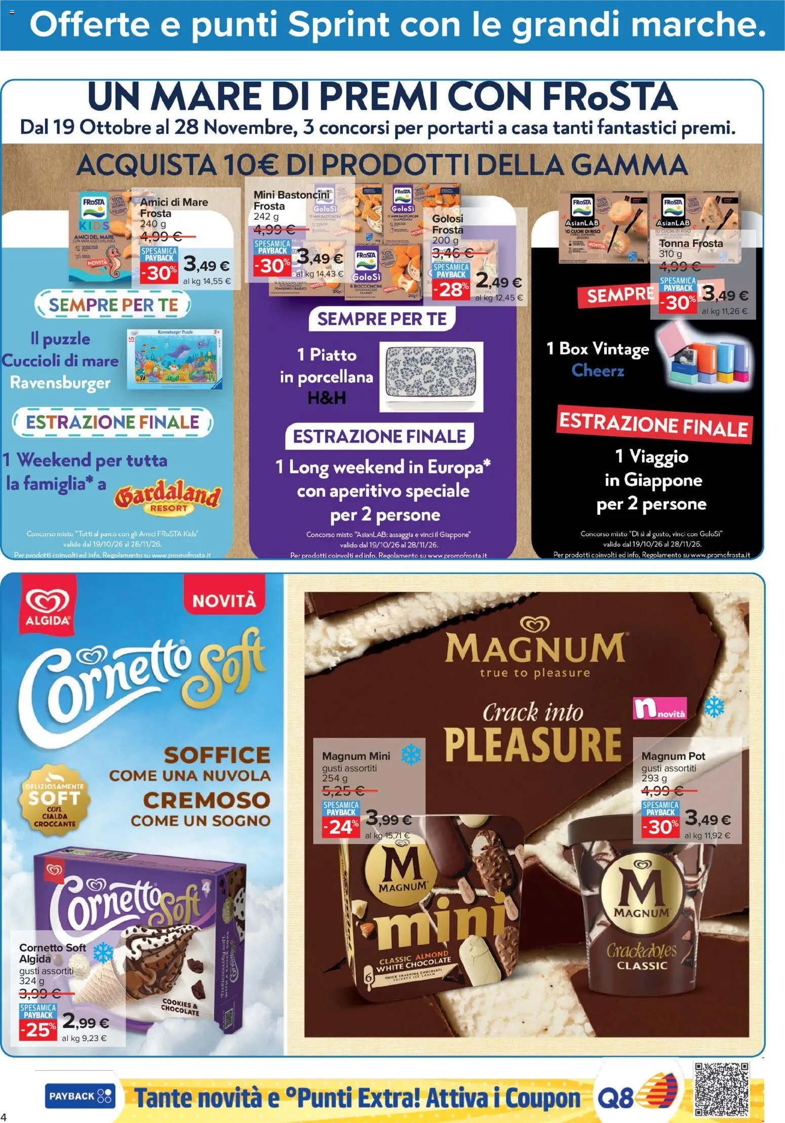 Anteprima dell'opuscolo Carrefour volantino Iper - Punti Sprint Payback dal negozio Carrefour valido da 23/10/2026 - Aperitivo, Pomodoro, Piatto, Riso, Cornetto, Magnum, Cialda, Tè