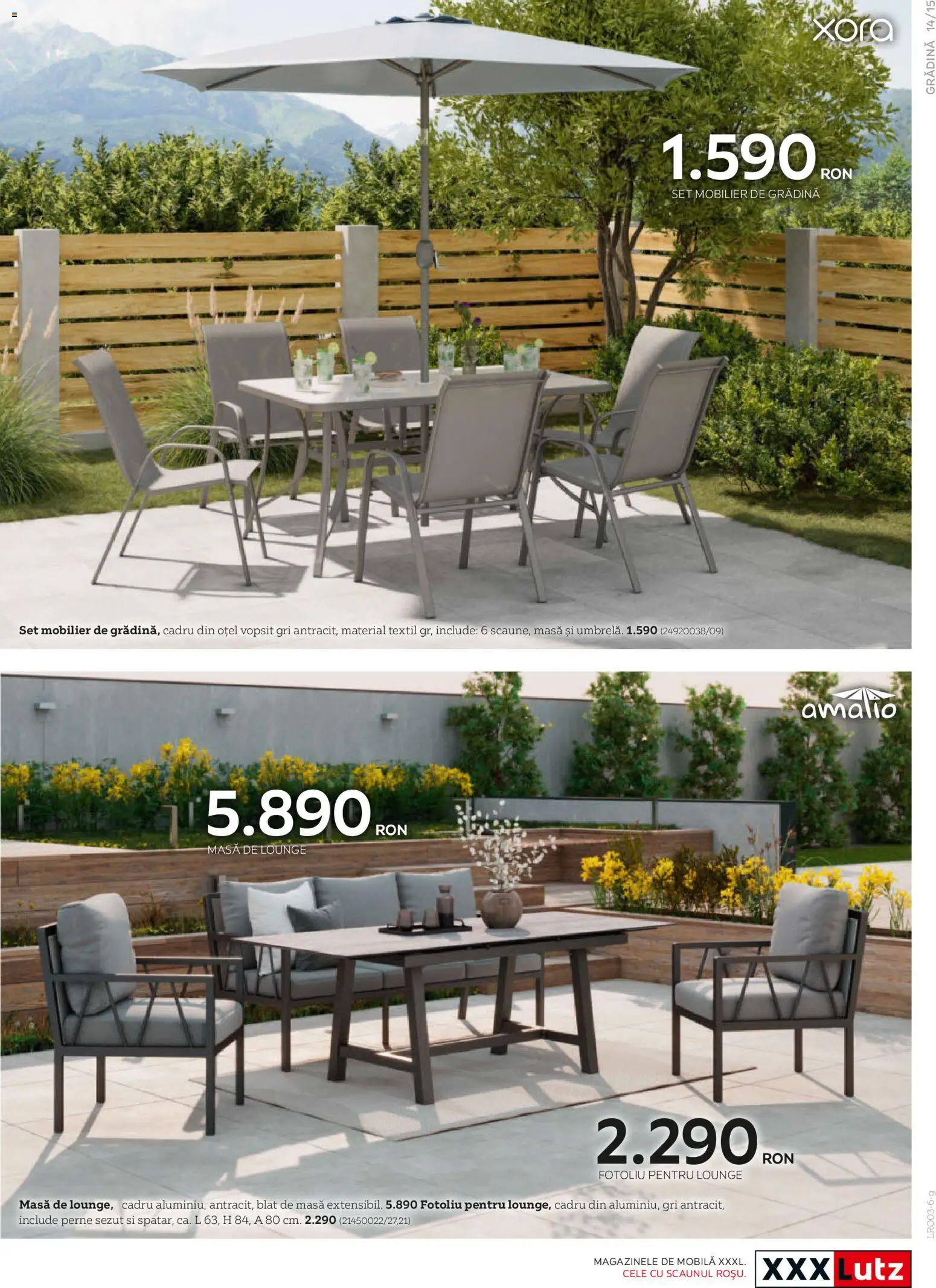 Previzualizarea de cataloage: XXXLutz XXXLutz Catalog grădină valabil de la 09.03.2026 - Fotoliu, Masă, Gradina, Perne