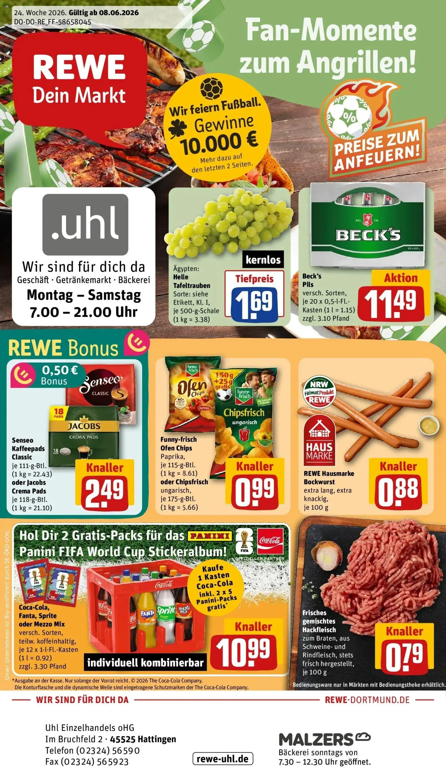 Vorschau von dem Prospekt des Geschäftes Rewe, gültig ab dem 08.06.2026