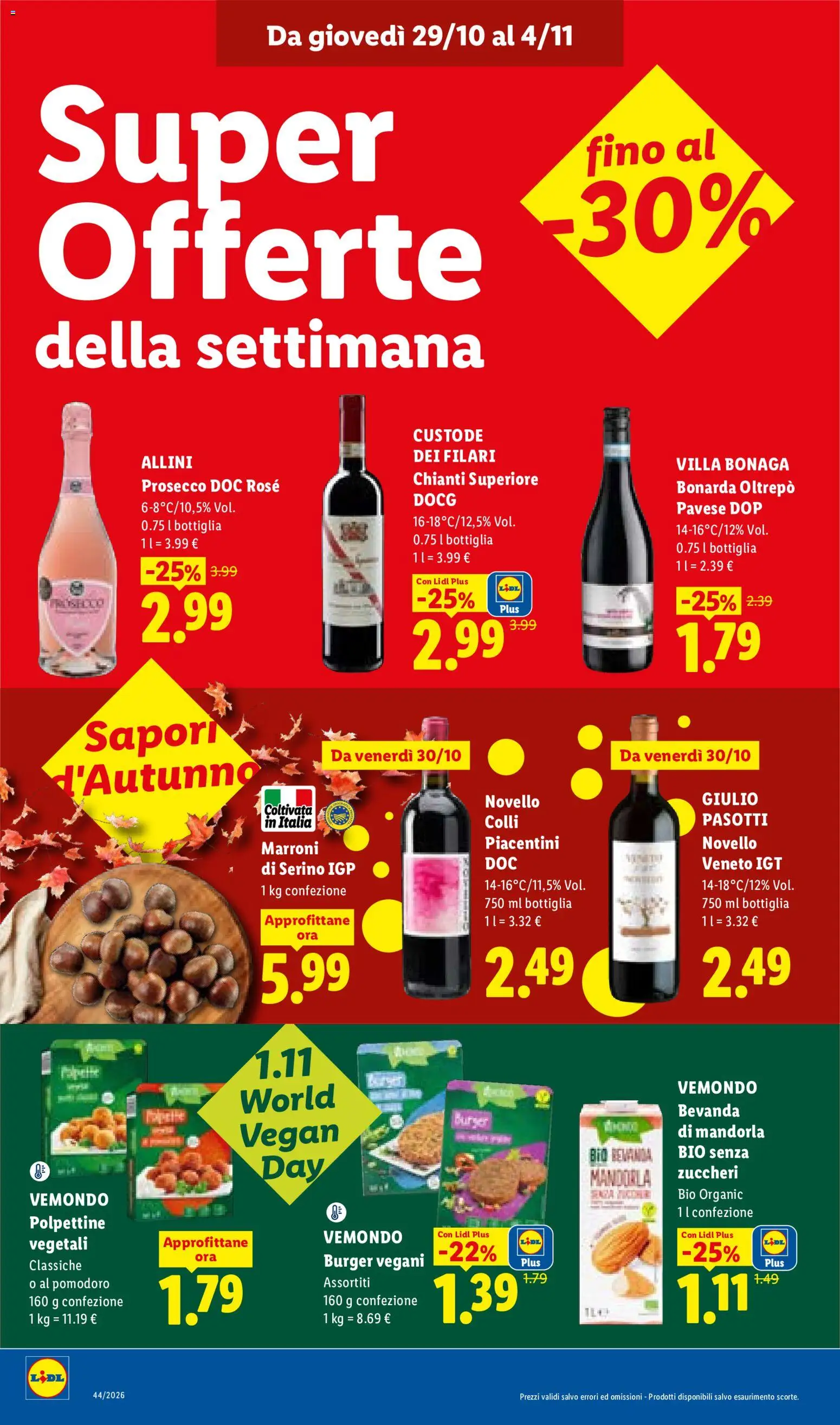 Anteprima dell'opuscolo Lidl volantino Sardegna dal negozio Lidl valido da 29/10/2026