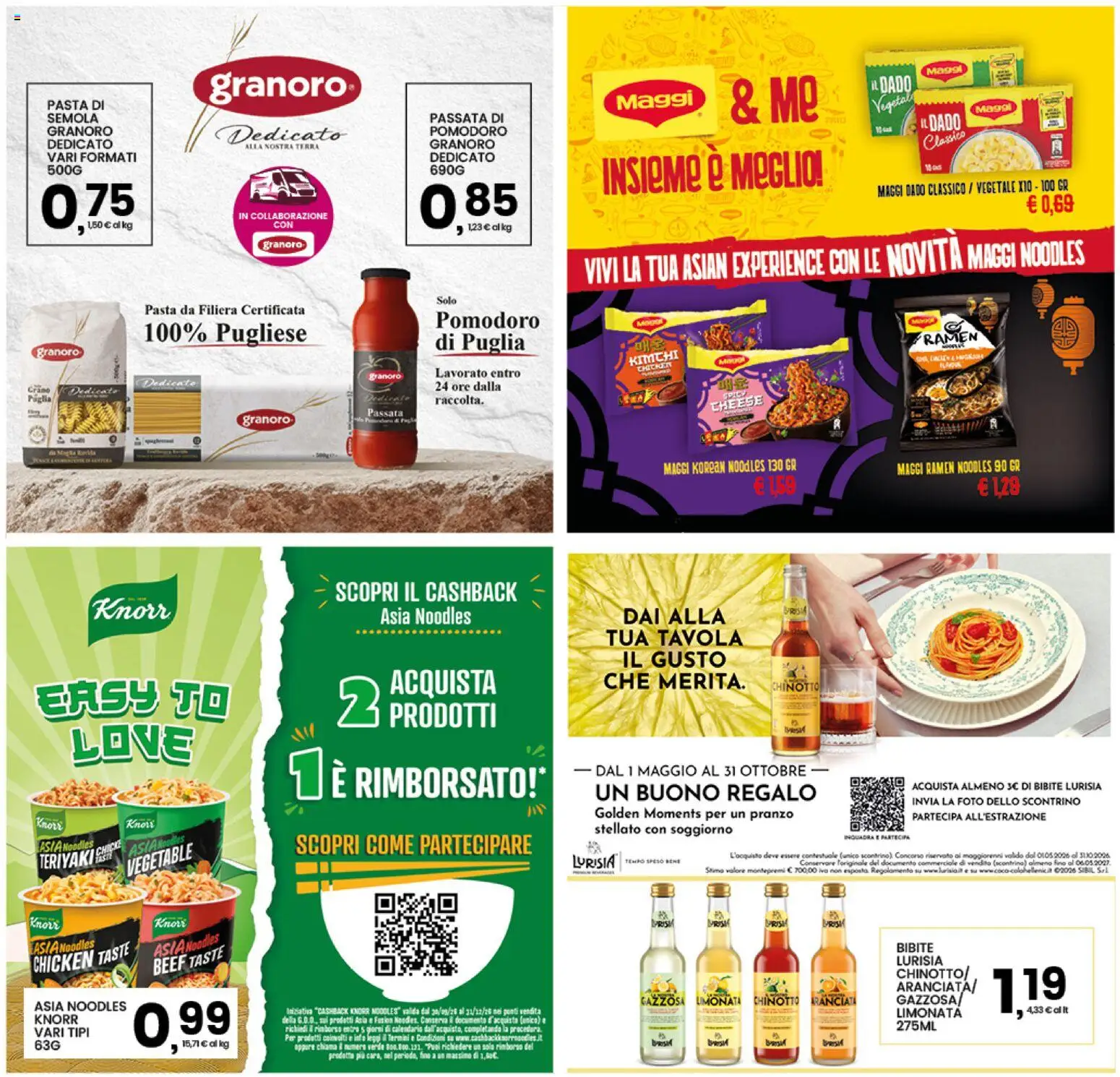 Anteprima dell'opuscolo Interspar volantino dal negozio Interspar valido da 22/10/2026 - Pasta, Terra, Kimchi, Pomodoro, Chinotto, Semola, Limonata, Bibite