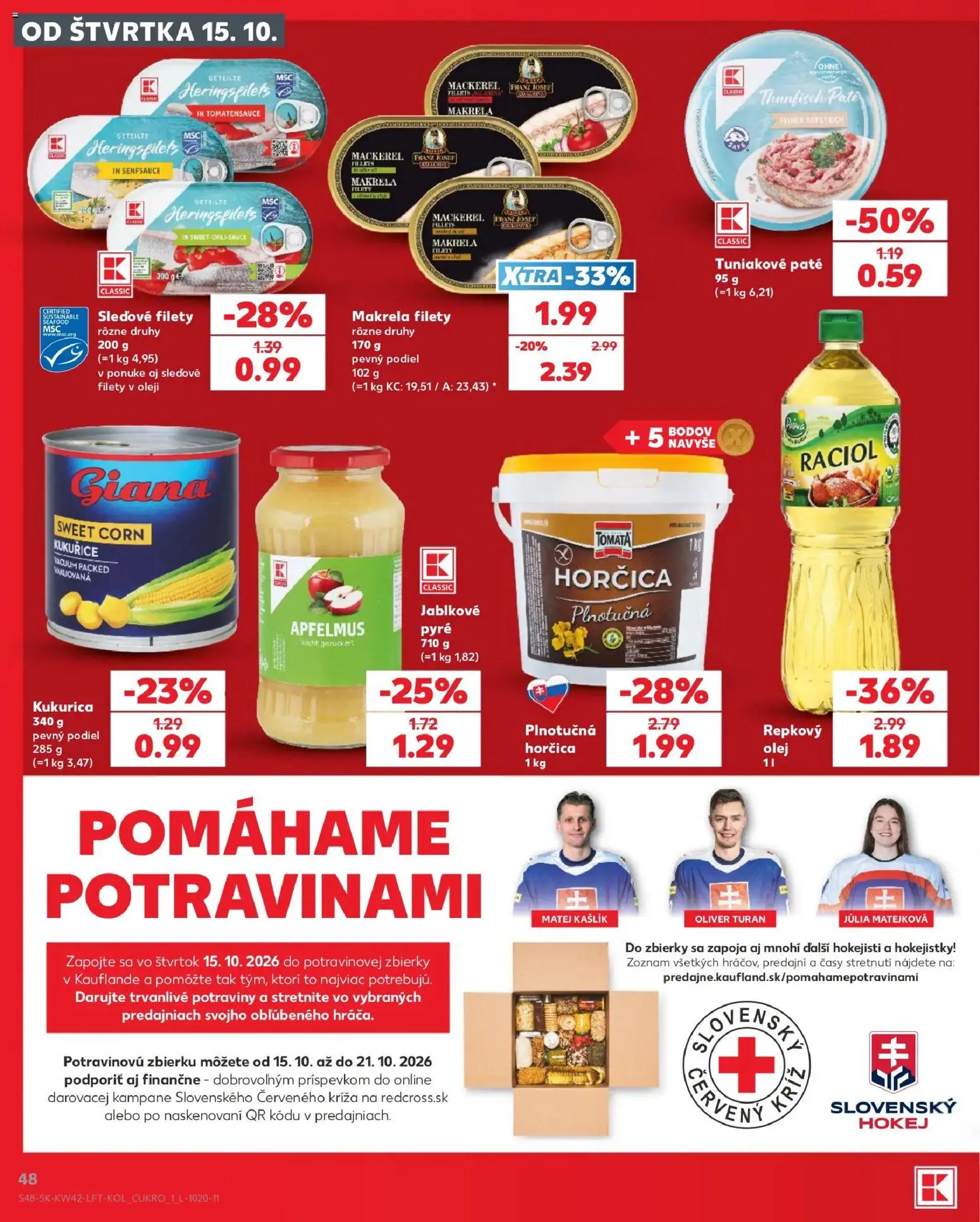 Náhľad Kaufland letáku platného od 15.10.2026 - Olej, Kukurica, Horčica, Makrela