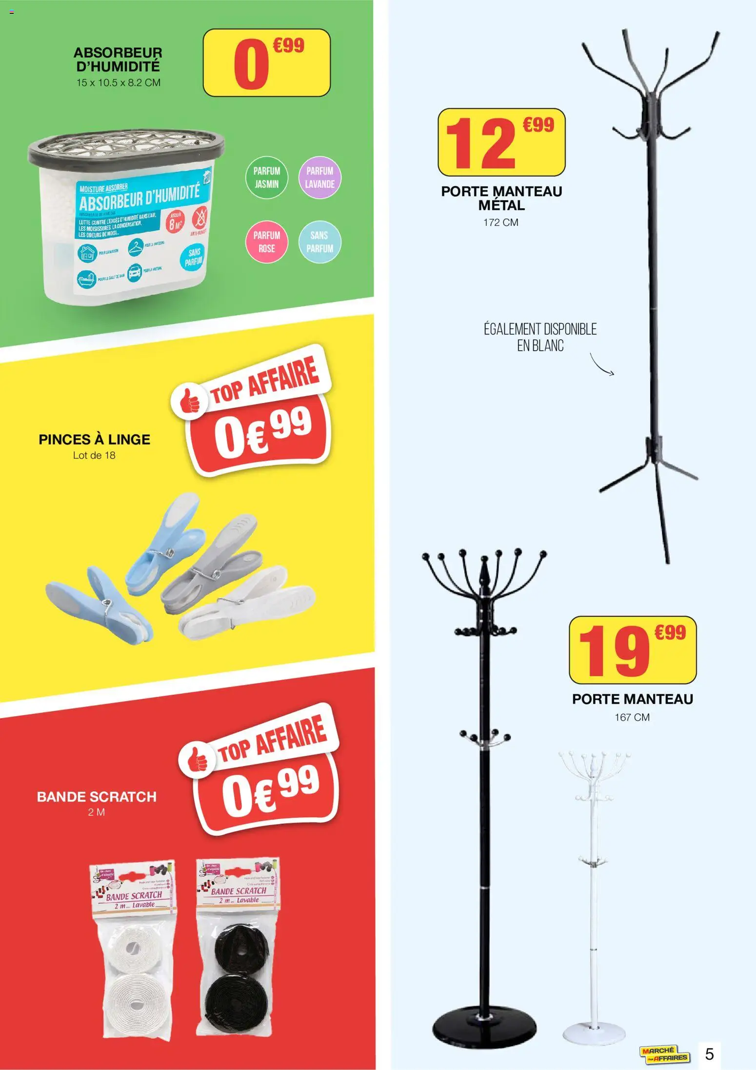 Prévisualisation de Marché aux Affaires catalogue du magasin Marché aux Affaires formulaire valide 02/09/2026 - Parfum, Manteau, Porte, Lavande, Pinces, Absorbeur d'humidité