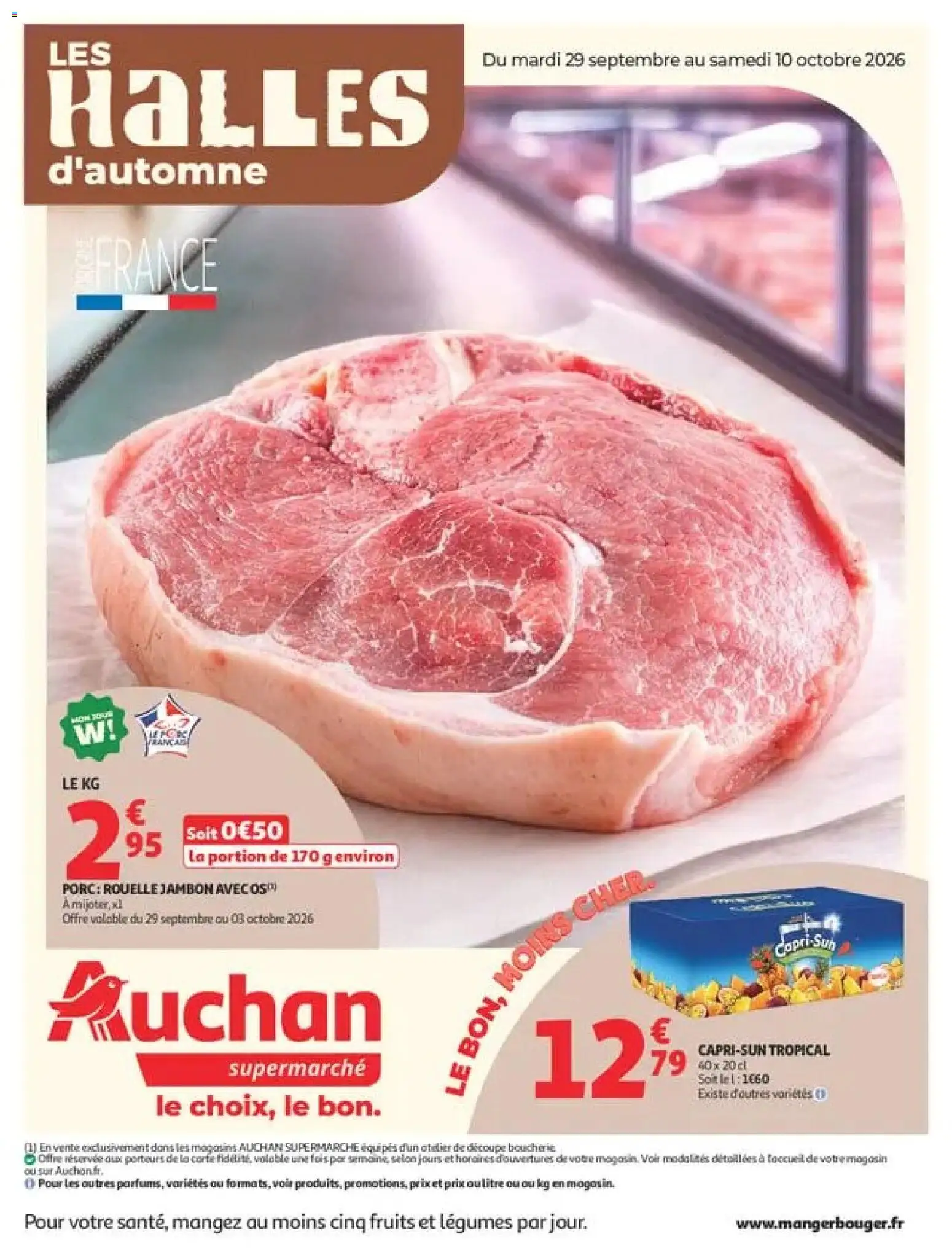 Prévisualisation de Auchan Halles d'automne supers du magasin Auchan formulaire valide 29/09/2026