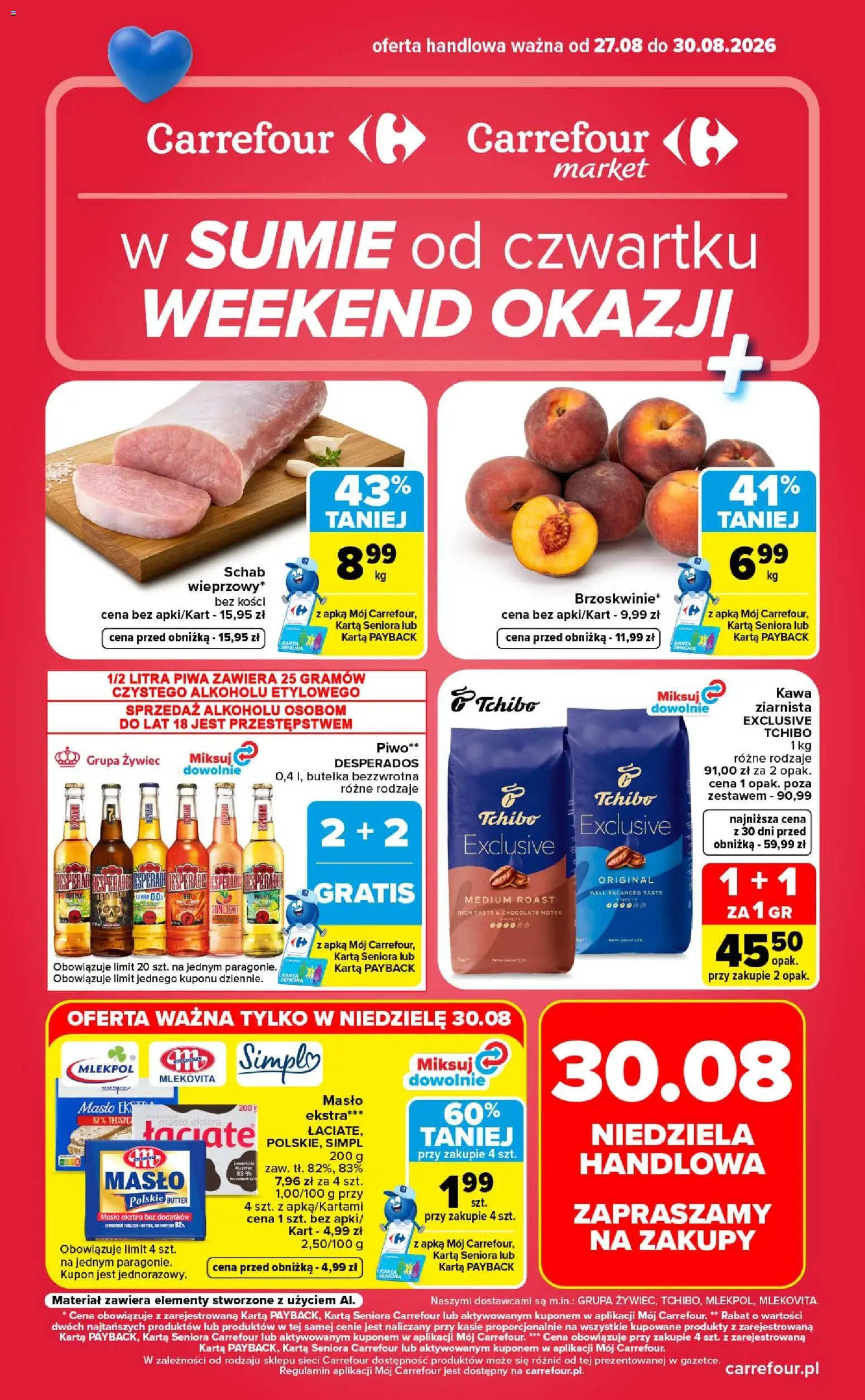 Pogląd gazetki "Carrefour gazetka - Weekend okazji" ze sklepu Carrefour ważnej od 27.08.2026
