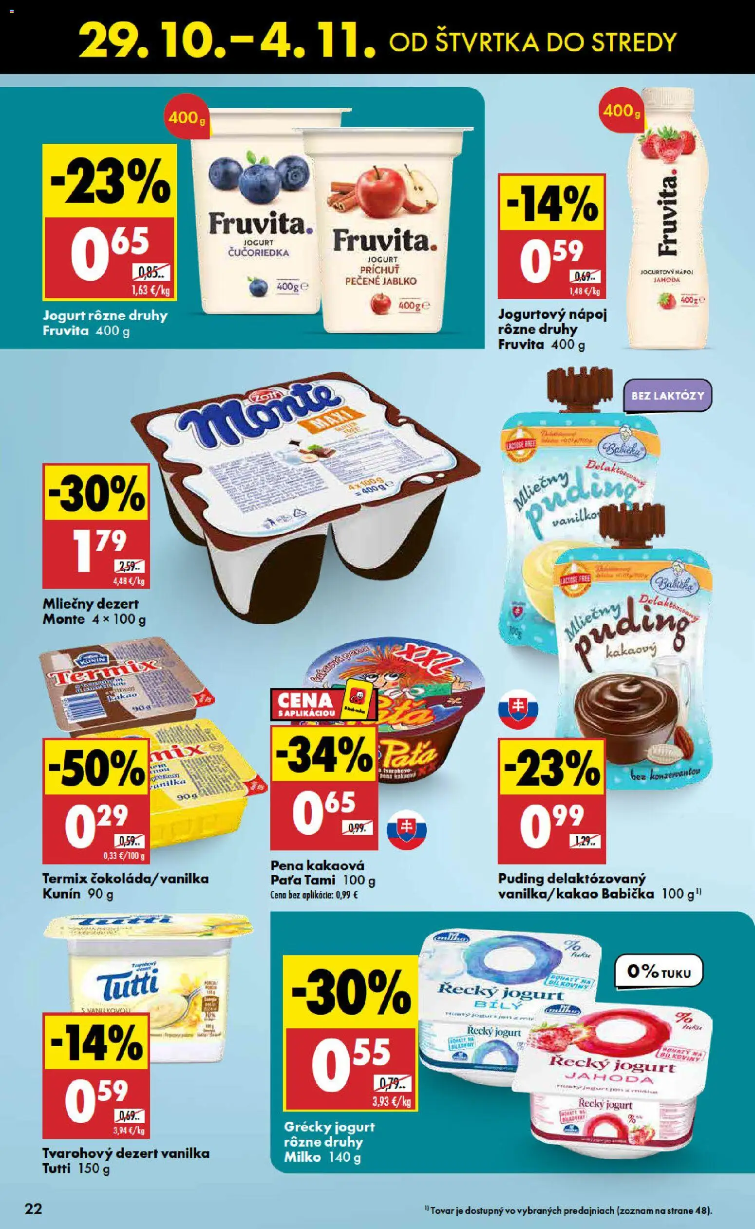 Náhľad Biedronka letáku platného od 29.10.2026 - Puding, Dezert, Kakao, Jogurt, Vanilka, Termix, Pena, Grécky jogurt