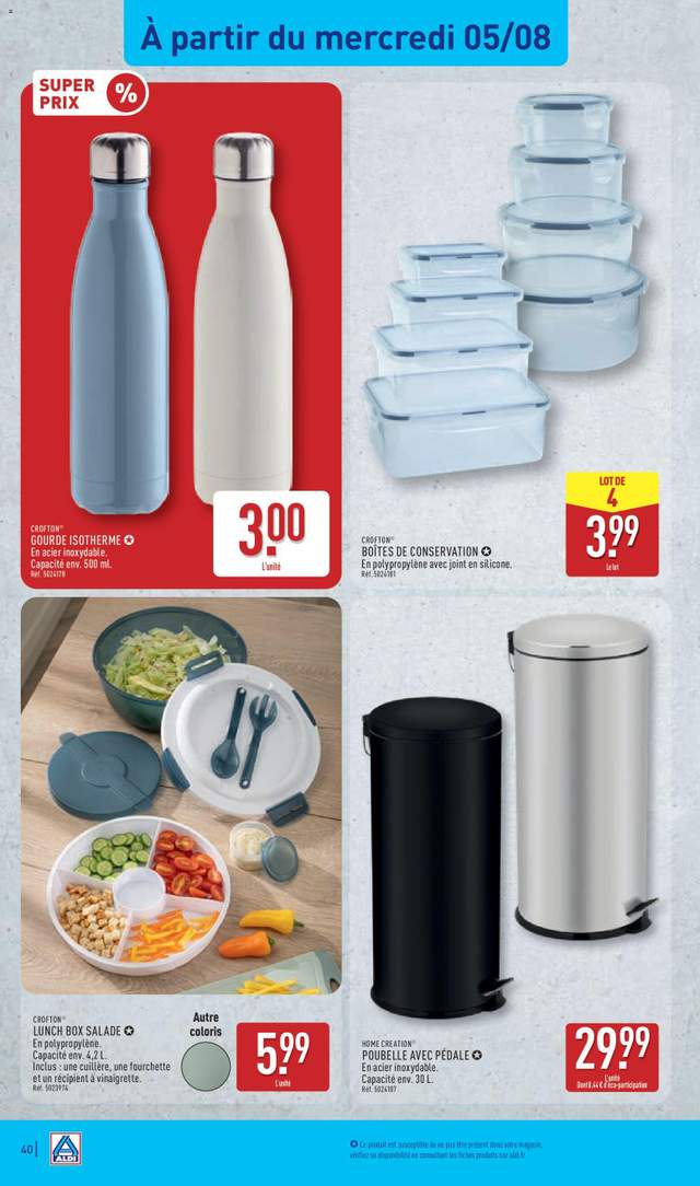 Nouveau catalogue Aldi à partir du 04/08