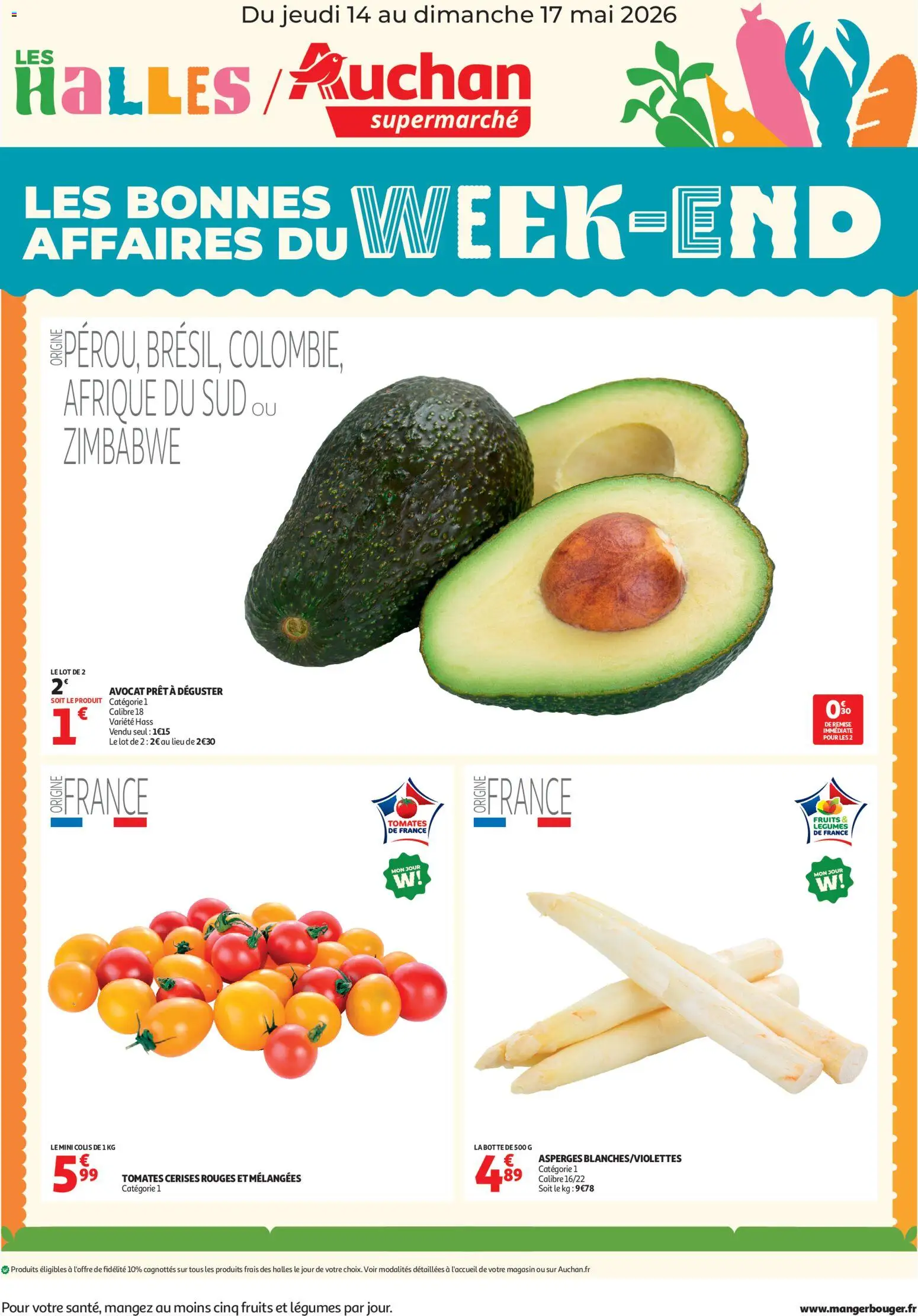 Voorbeeld van Auchan Les bons plans du week-end dans votre super! van winkel Auchan geldig vanaf 14/05/2026