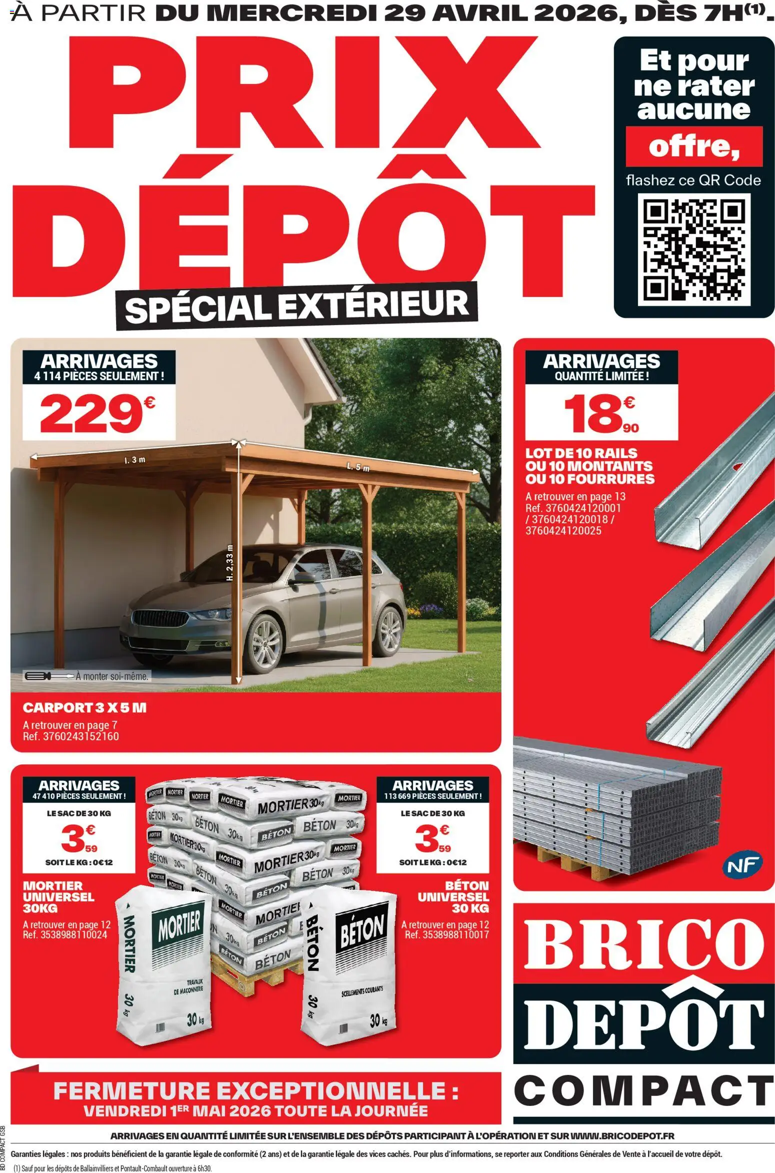 Prévisualisation de Brico Dépôt catalogue du magasin Brico Dépôt formulaire valide 29/04/2026 - Sac, Mortier