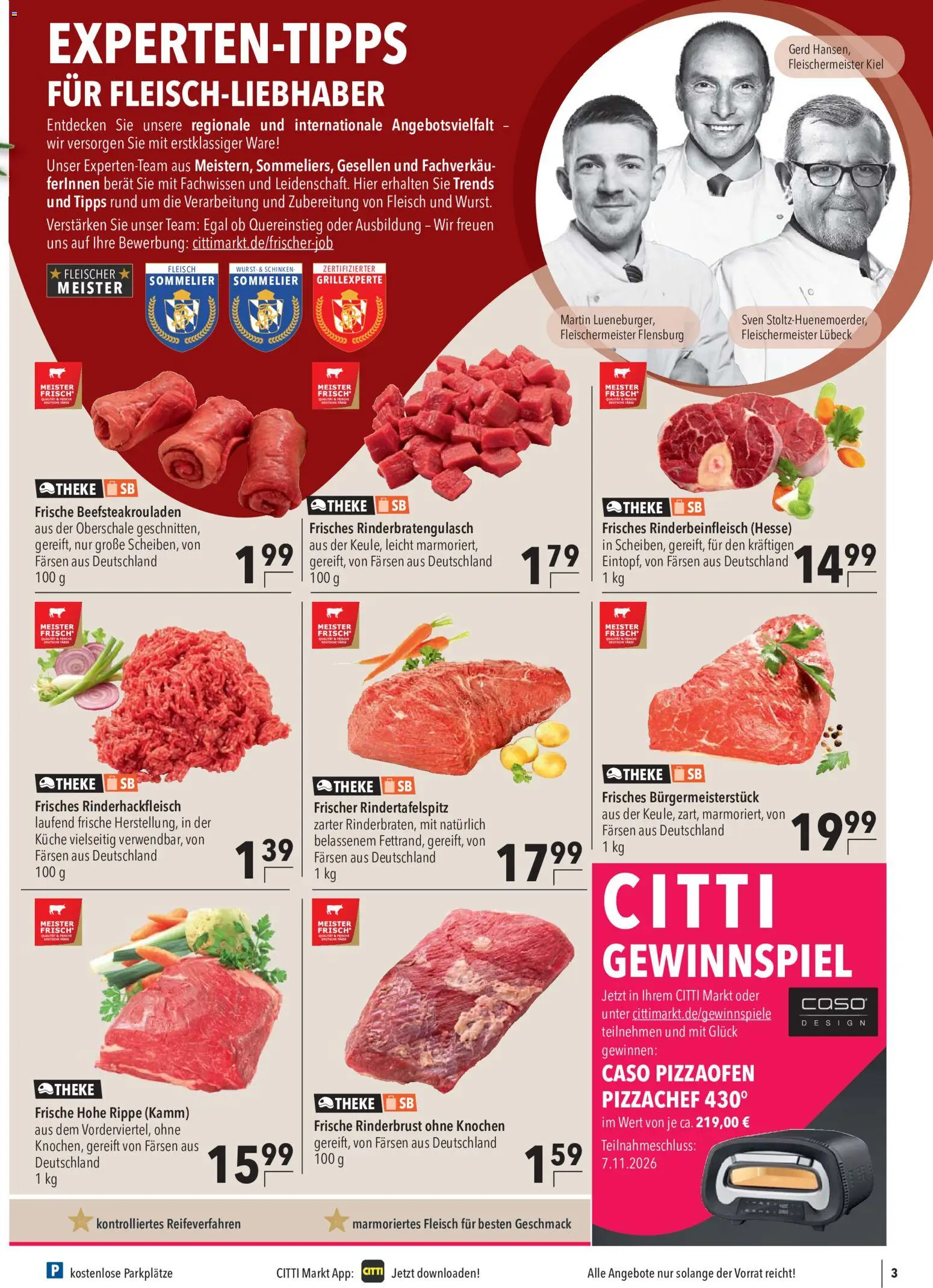 Vorschau von dem Prospekt des Geschäftes CITTI Markt, gültig ab dem 28.10.2026 - Küche, Wurst, Fleisch, Schinken, Theke