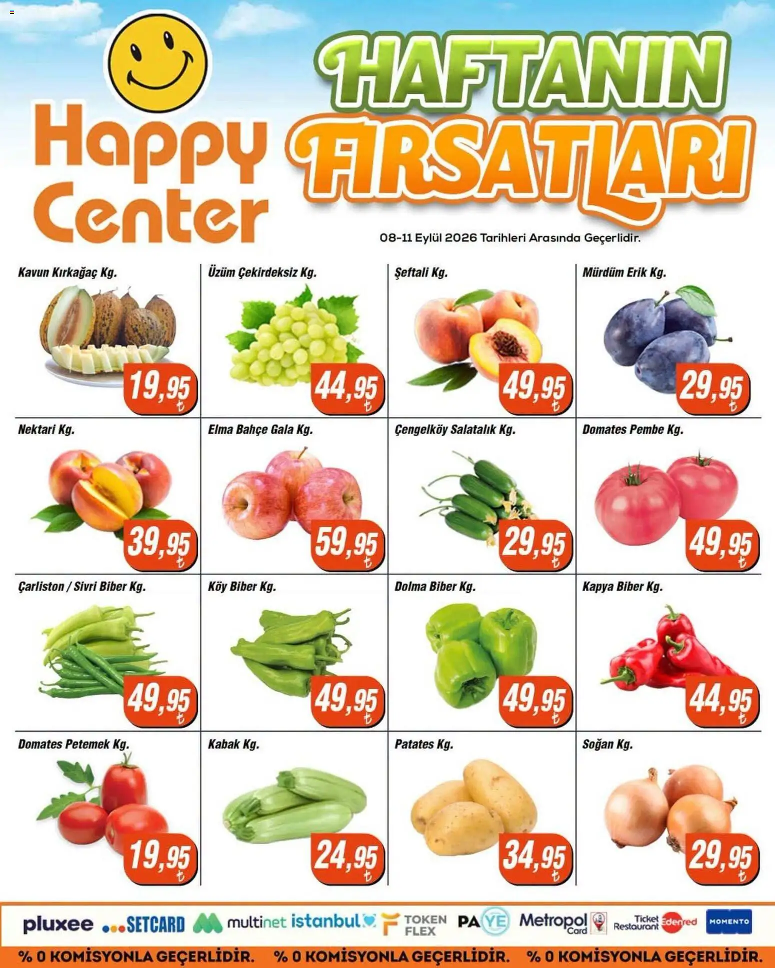 Happy Center Happy Center - Manav 08.09.2026 - Broşürünün önizlemesi