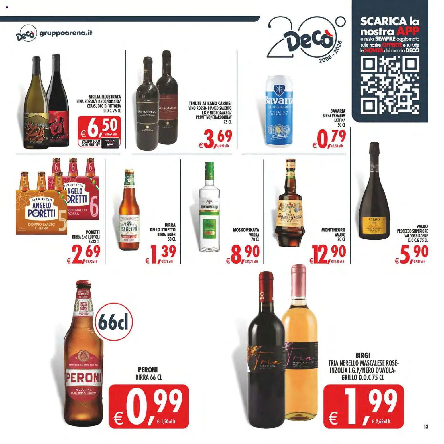 Anteprima dell'opuscolo Decò volantino Maxistore, Supermercati, Local Sicilia dal negozio Decò valido da 01/09/2026 - Vino, Birra, Prosecco, Vodka, Amaro, Vino rosso