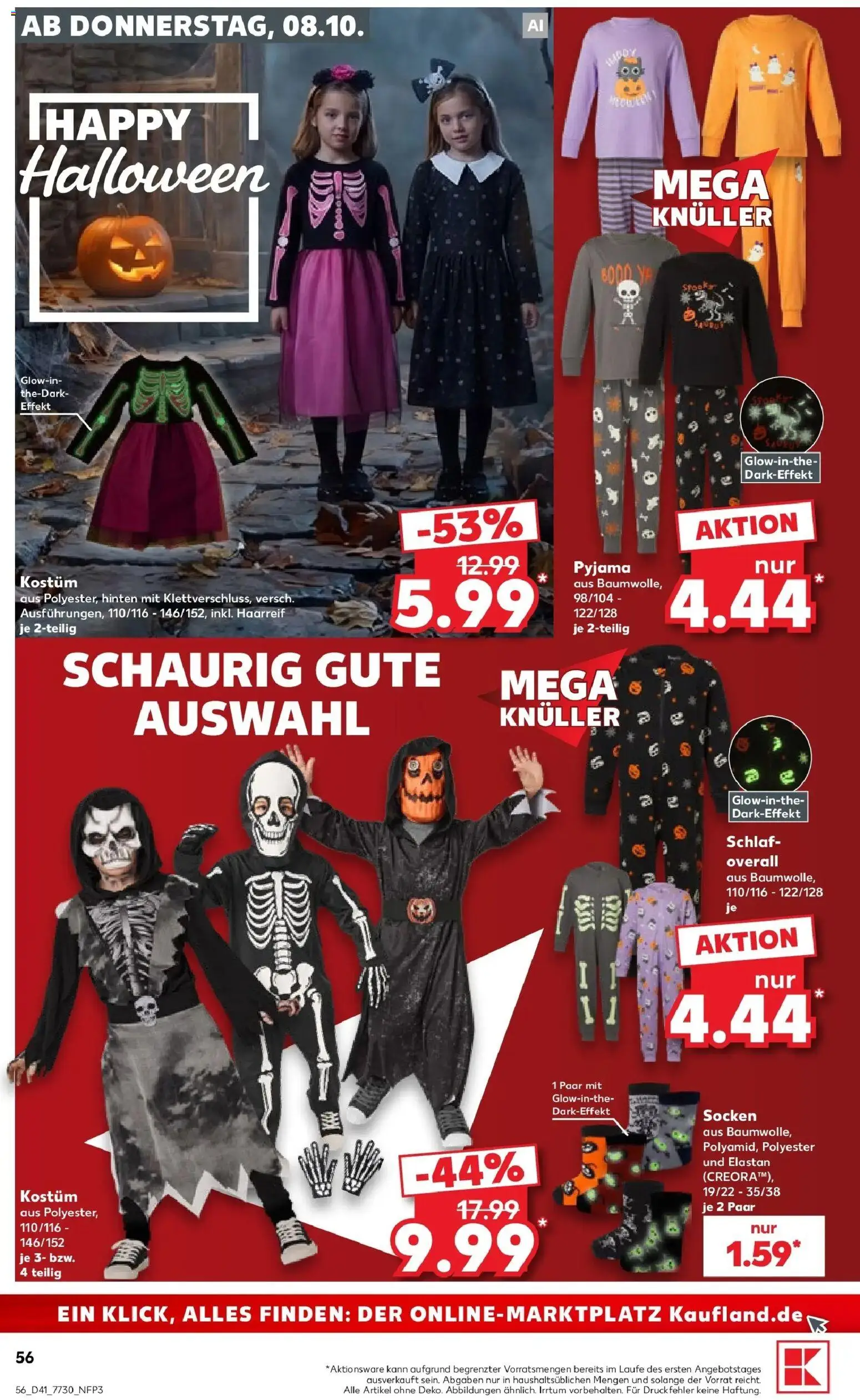 Vorschau von dem Prospekt des Geschäftes Kaufland, gültig ab dem 05.10.2026 - Pyjama, Socken, Overall