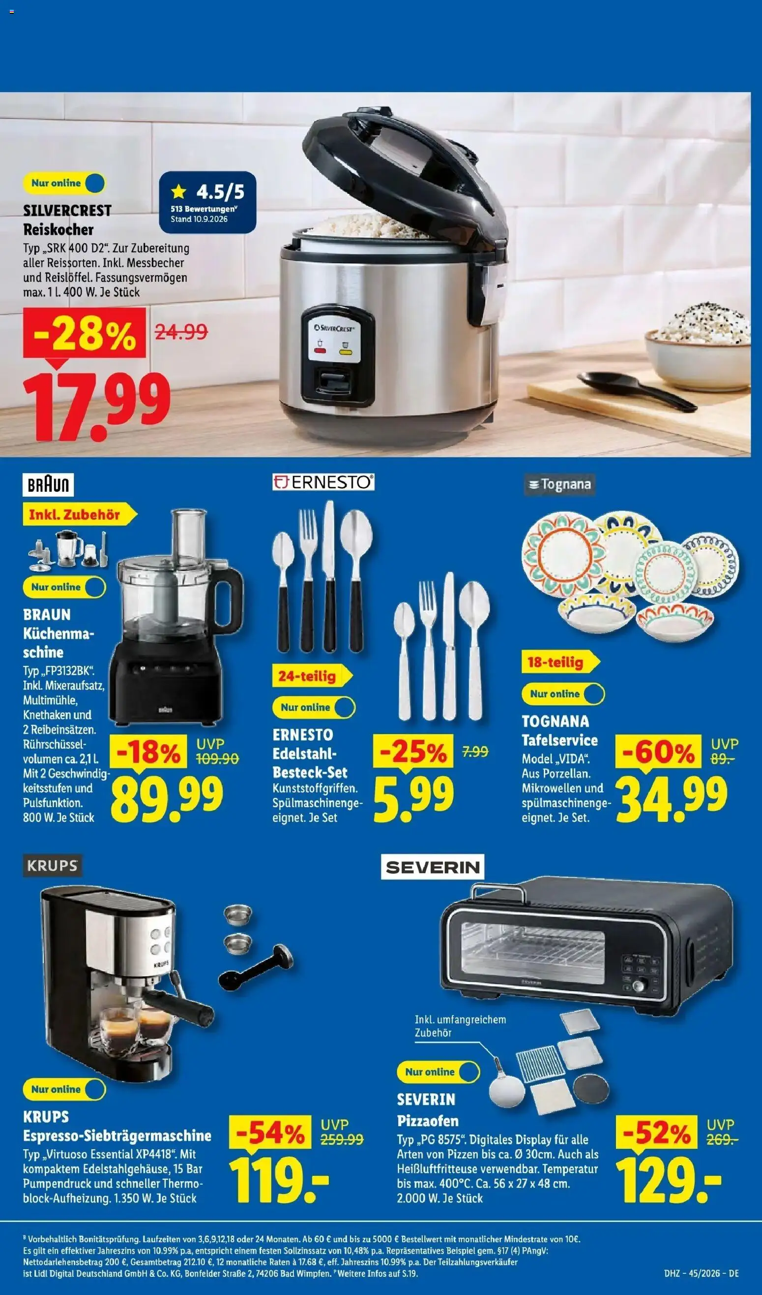 Vorschau von dem Prospekt des Geschäftes Lidl, gültig ab dem 02.11.2026 - Pizza, Heißluftfritteuse, Bad, Krups