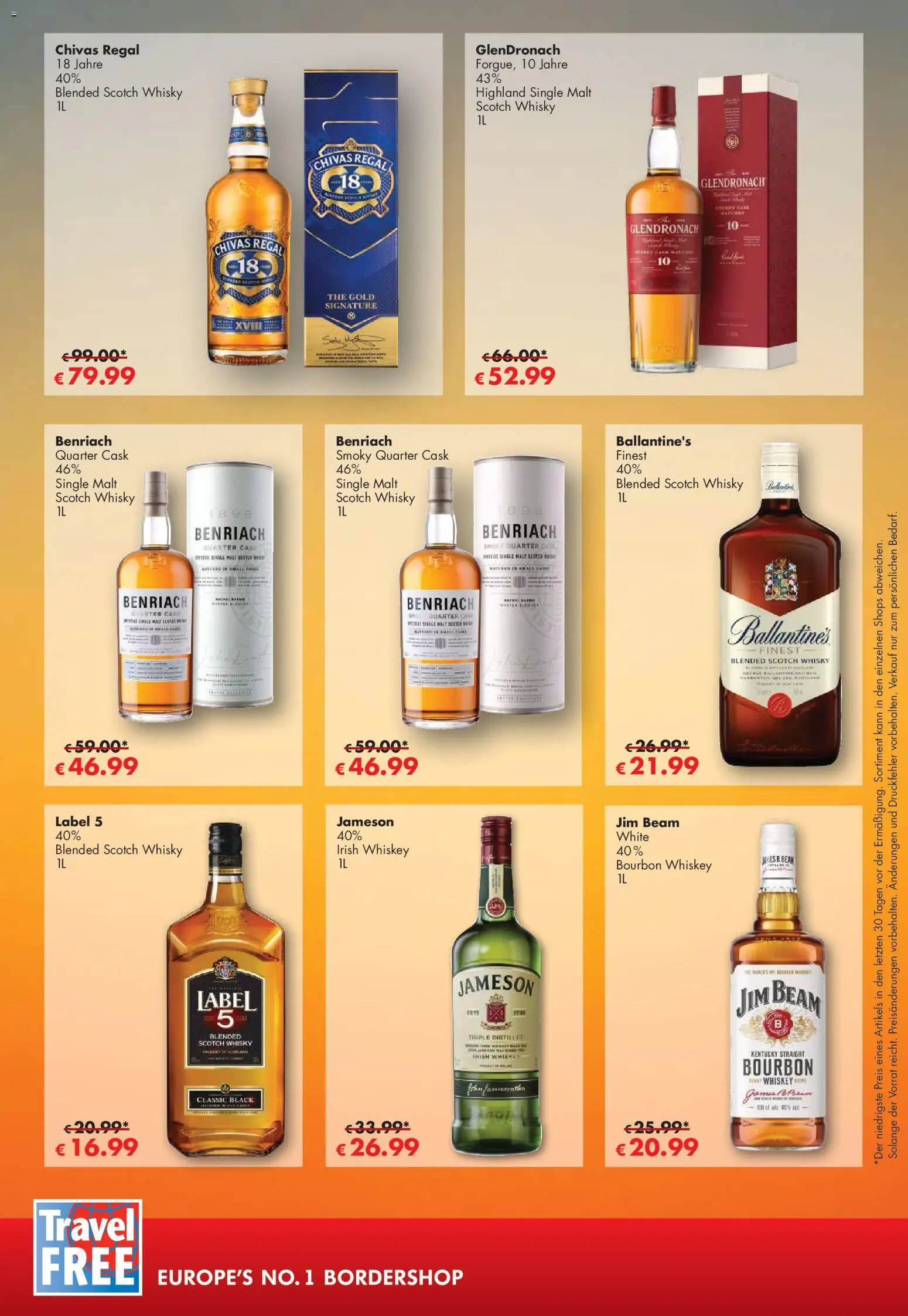 Vorschau von dem Prospekt des Geschäftes Travel Free, gültig ab dem 01.09.2026 - Whisky, Regal, Whiskey, Jim beam, Bourbon, Jameson