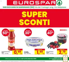Anteprima dell'opuscolo Eurospar volantino San Giovanni in Marignano dal negozio Eurospar valido da 03/09/2026