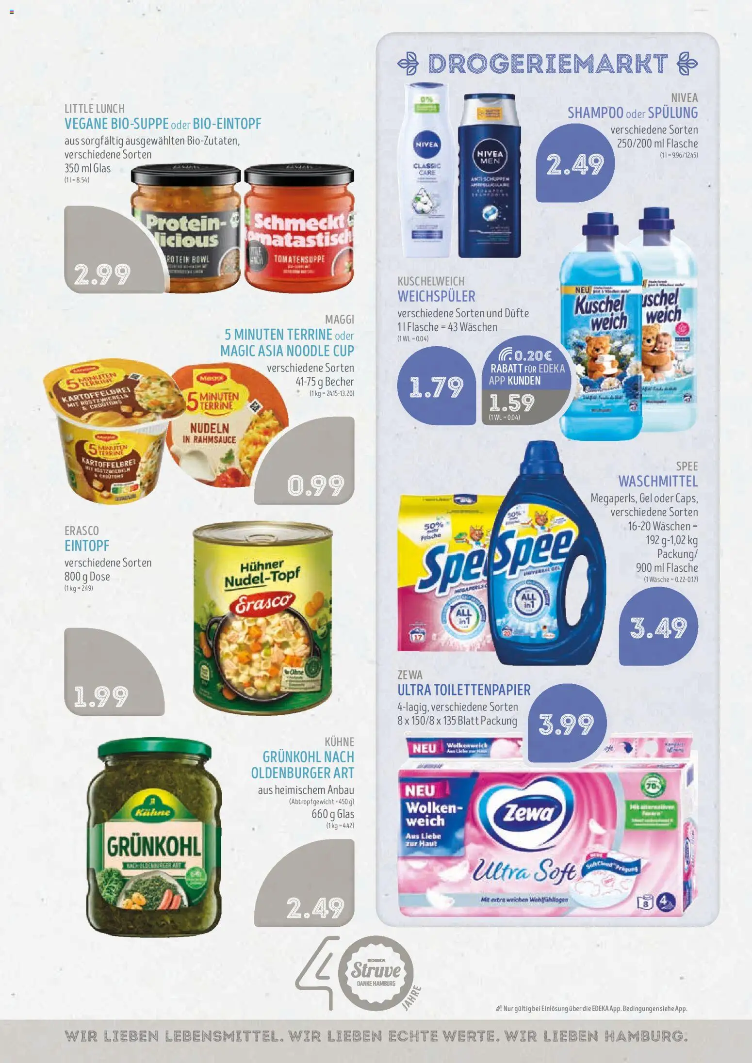 Vorschau von dem Prospekt des Geschäftes Edeka Struve, gültig ab dem 02.11.2026 - Maggi, Nudeln, Toilettenpapier, Shampoo, Waschmittel, Weichspüler, Zewa, Erasco