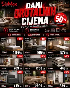 Pregled letka SinMax - Dani brutalnih cijena trgovine SinMax vrijedi od 14.05.2026