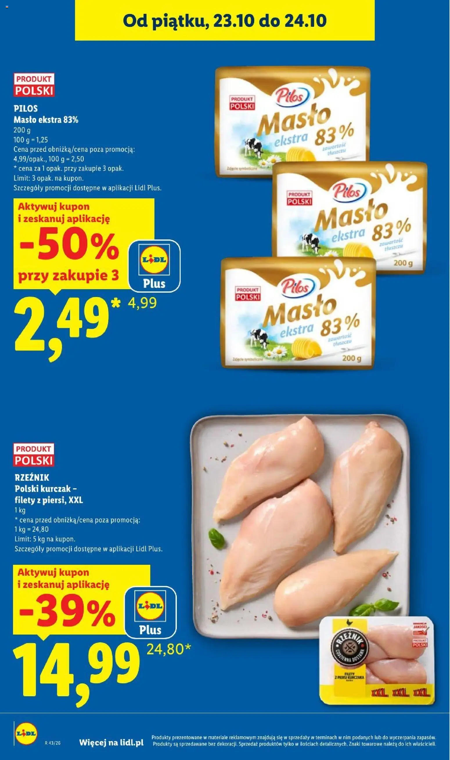 Pogląd gazetki "Lidl gazetka" ze sklepu Lidl ważnej od 22.10.2026 - Masło, Kurczak, Piersi, Filety z piersi kurczaka