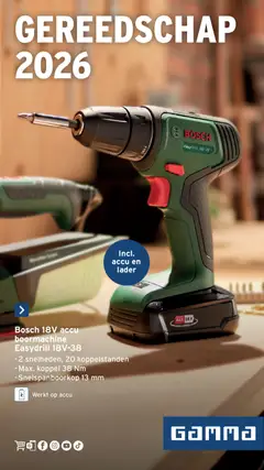 Prévisualisation de GAMMA Gereedschapspecial du magasin GAMMA formulaire valide 15/06/2026