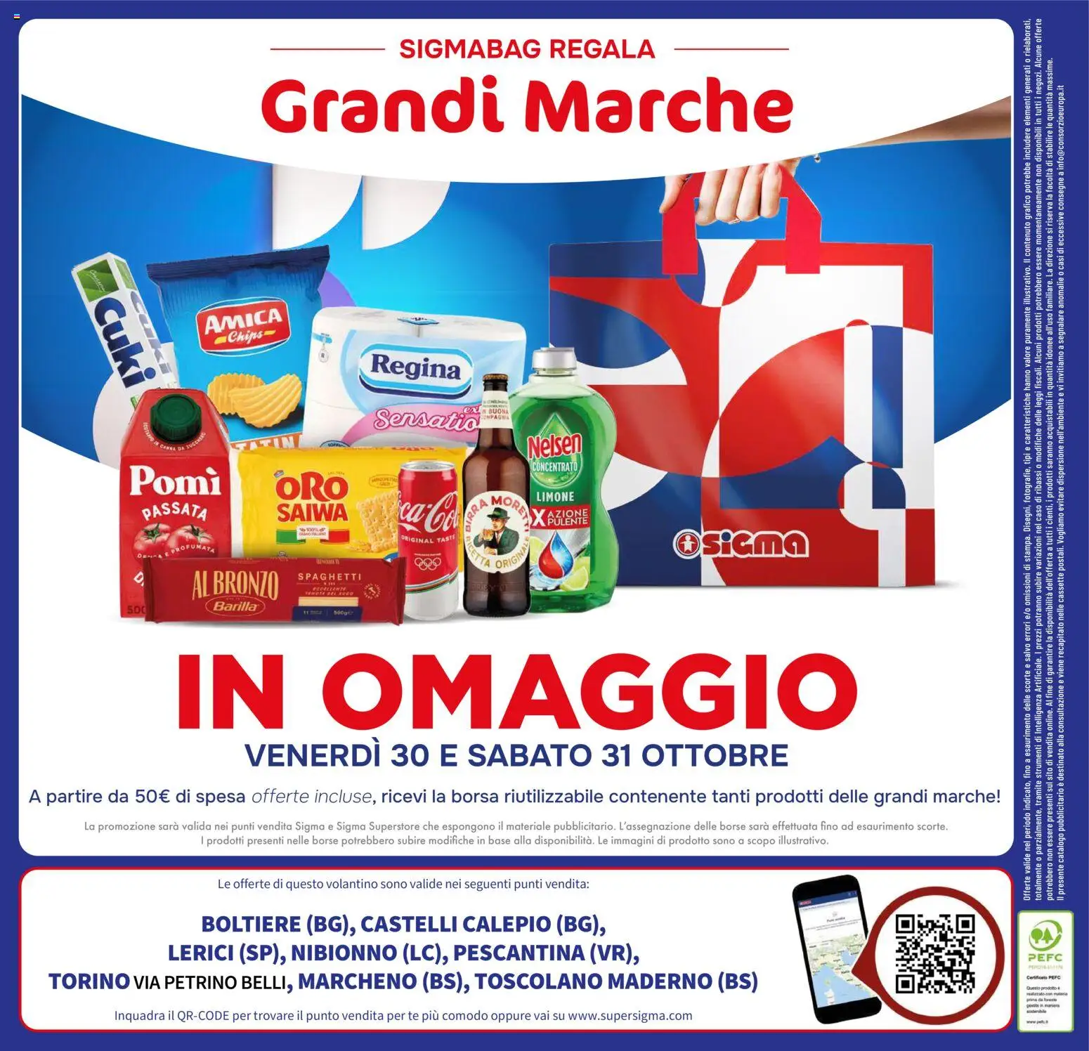 Anteprima dell'opuscolo SIGMA volantino Superstore dal negozio SIGMA valido da 22/10/2026 - Borsa, Limone, Spaghetti, Barilla, Tè