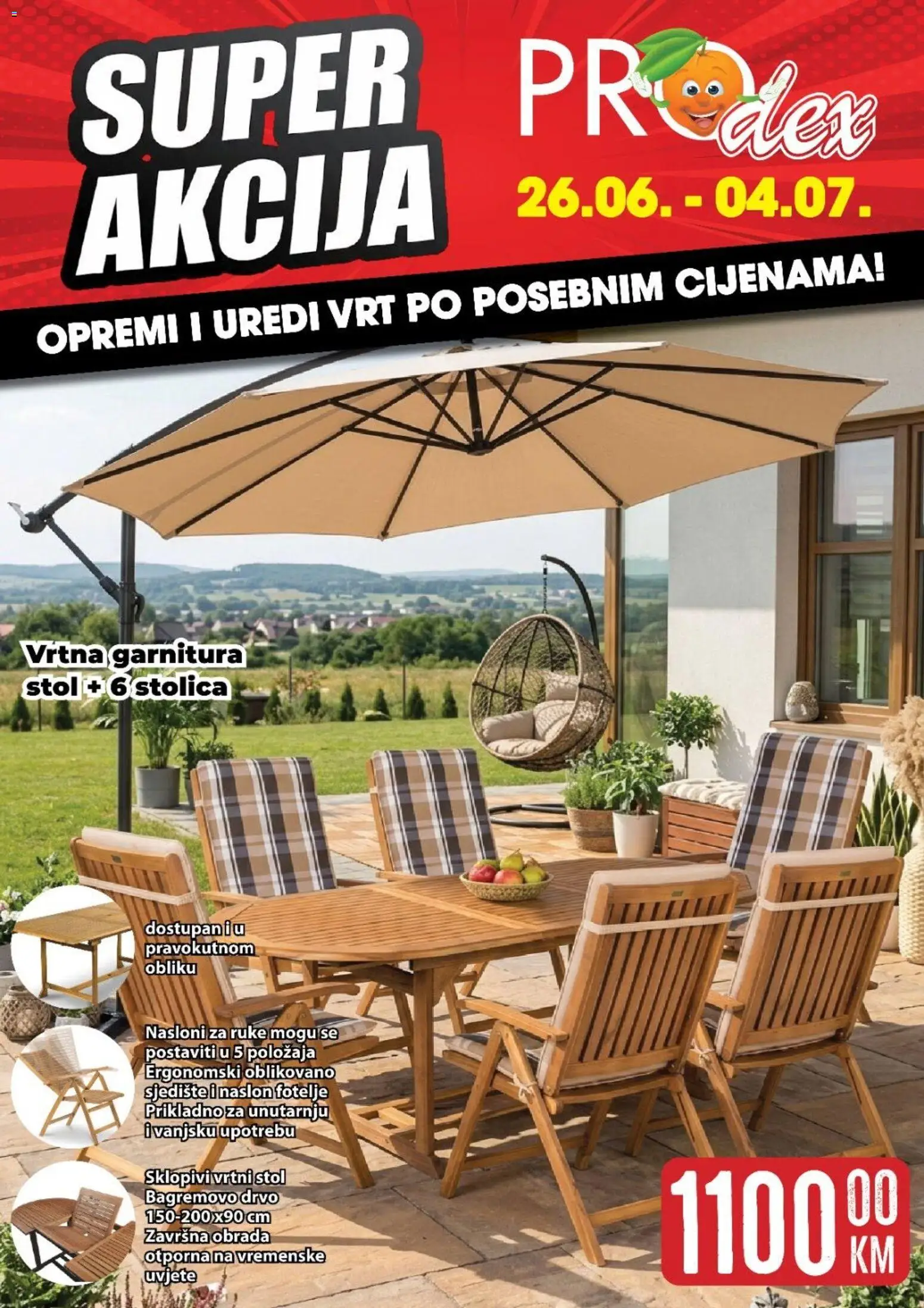 Pregled letka Prodex Super akcija trgovine Prodex vrijedi od 26.06.2026