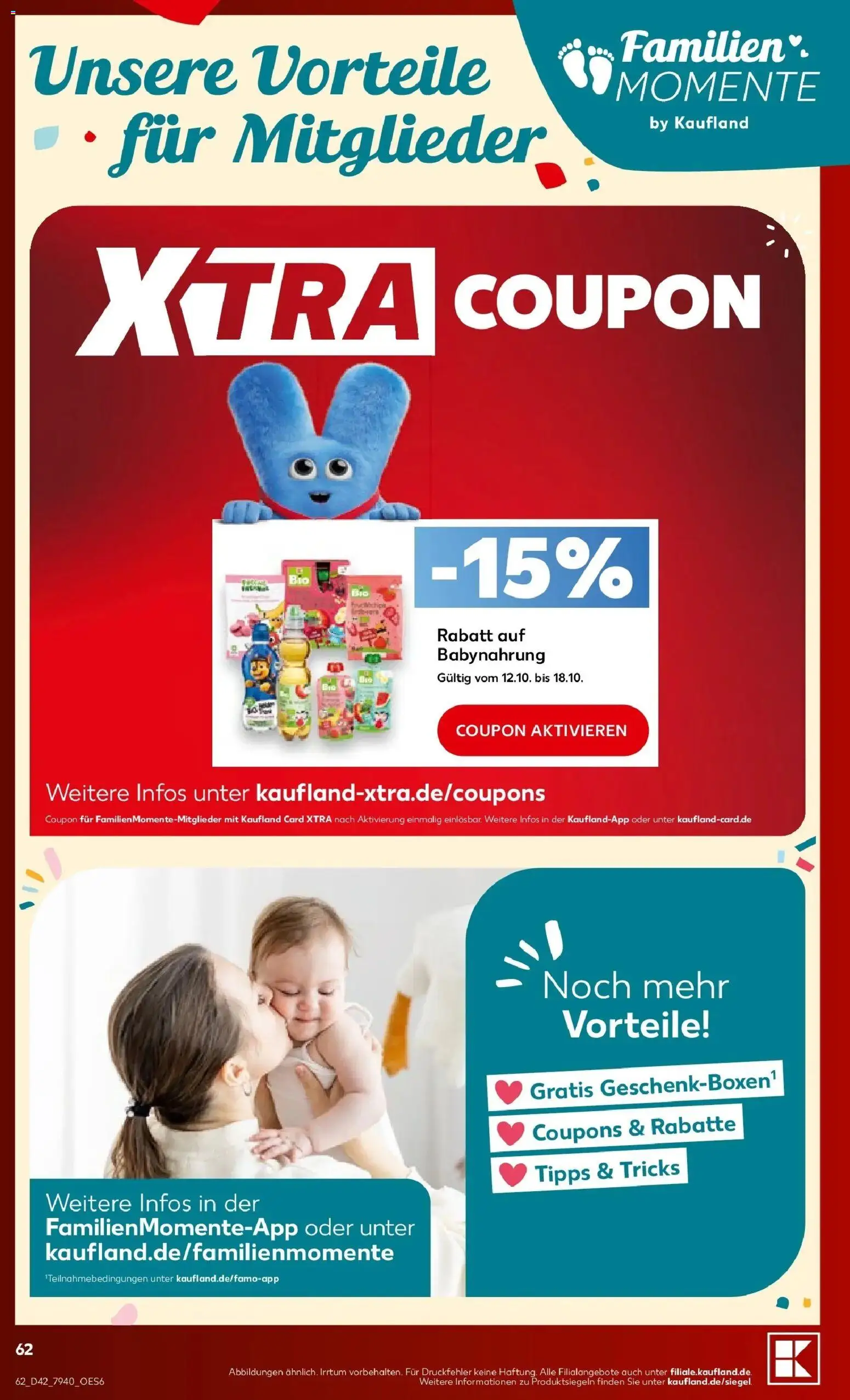 Vorschau von dem Prospekt des Geschäftes Kaufland, gültig ab dem 12.10.2026 - Babynahrung