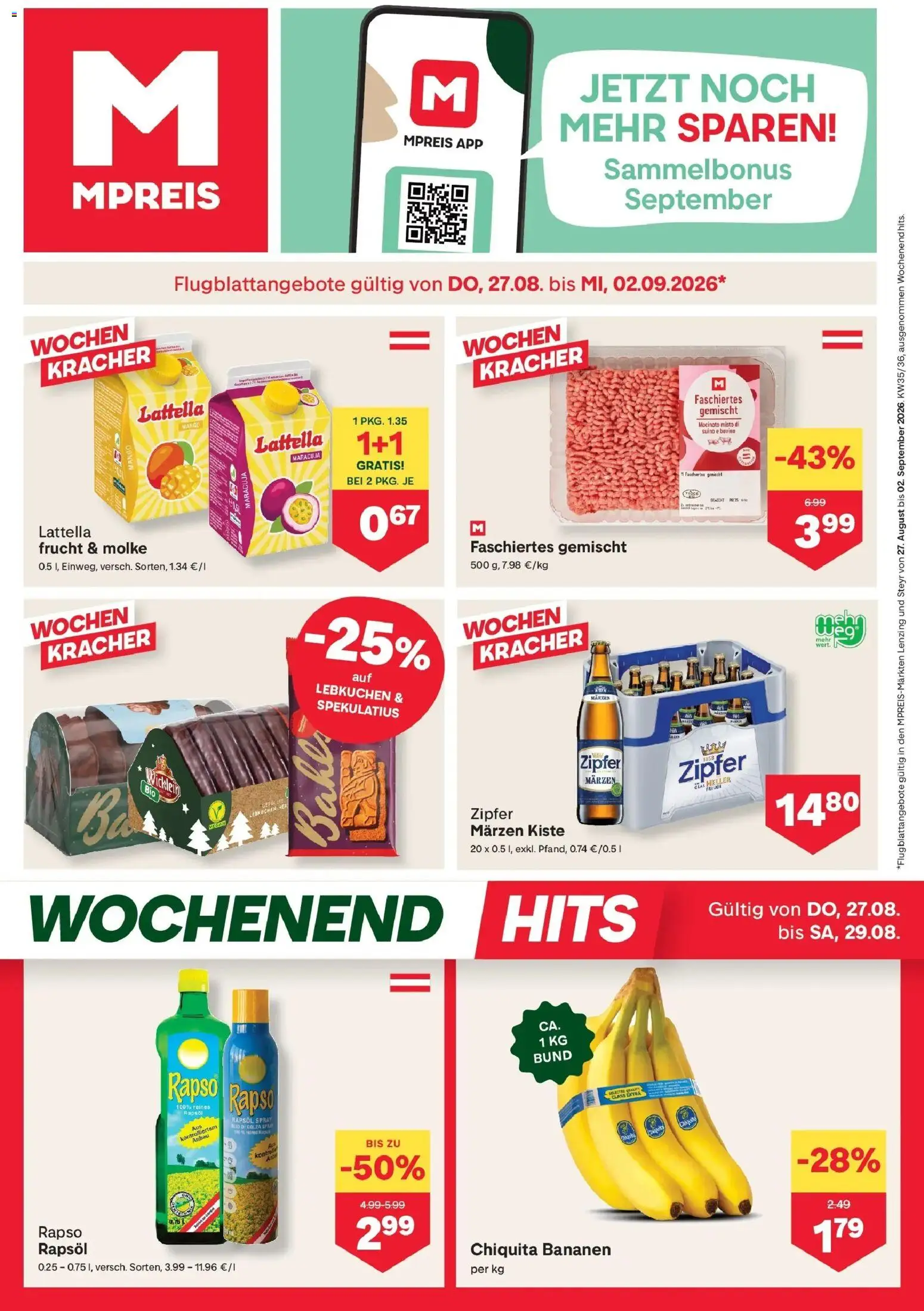 Vorschau der Angebote: MPREIS MPREIS Steyr gültig ab 27.08.2026