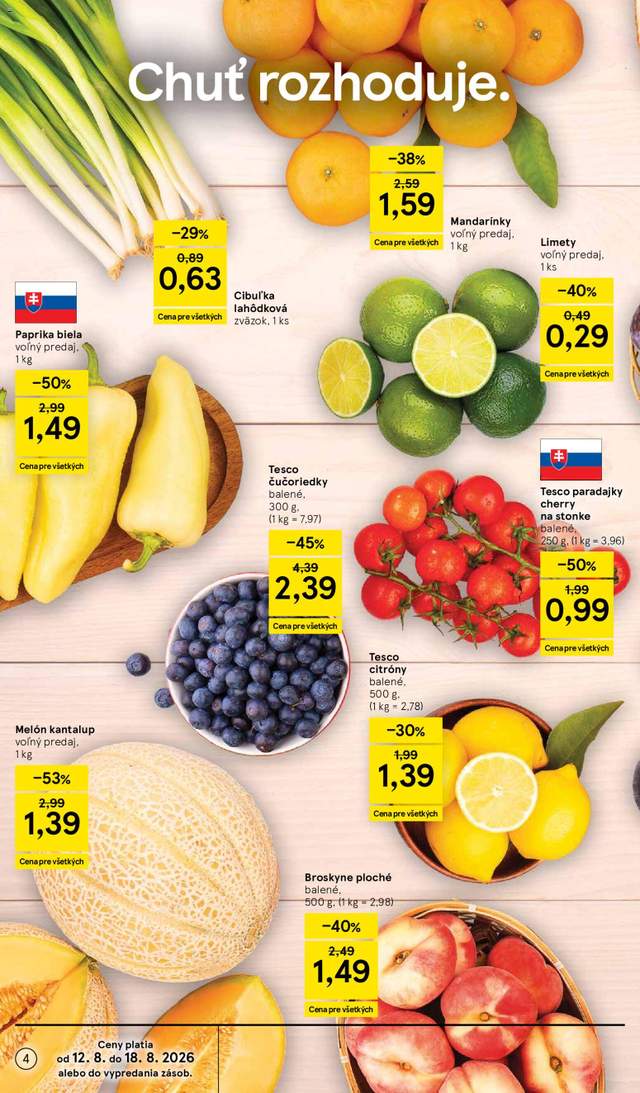 Nový Tesco leták od 12.08.
