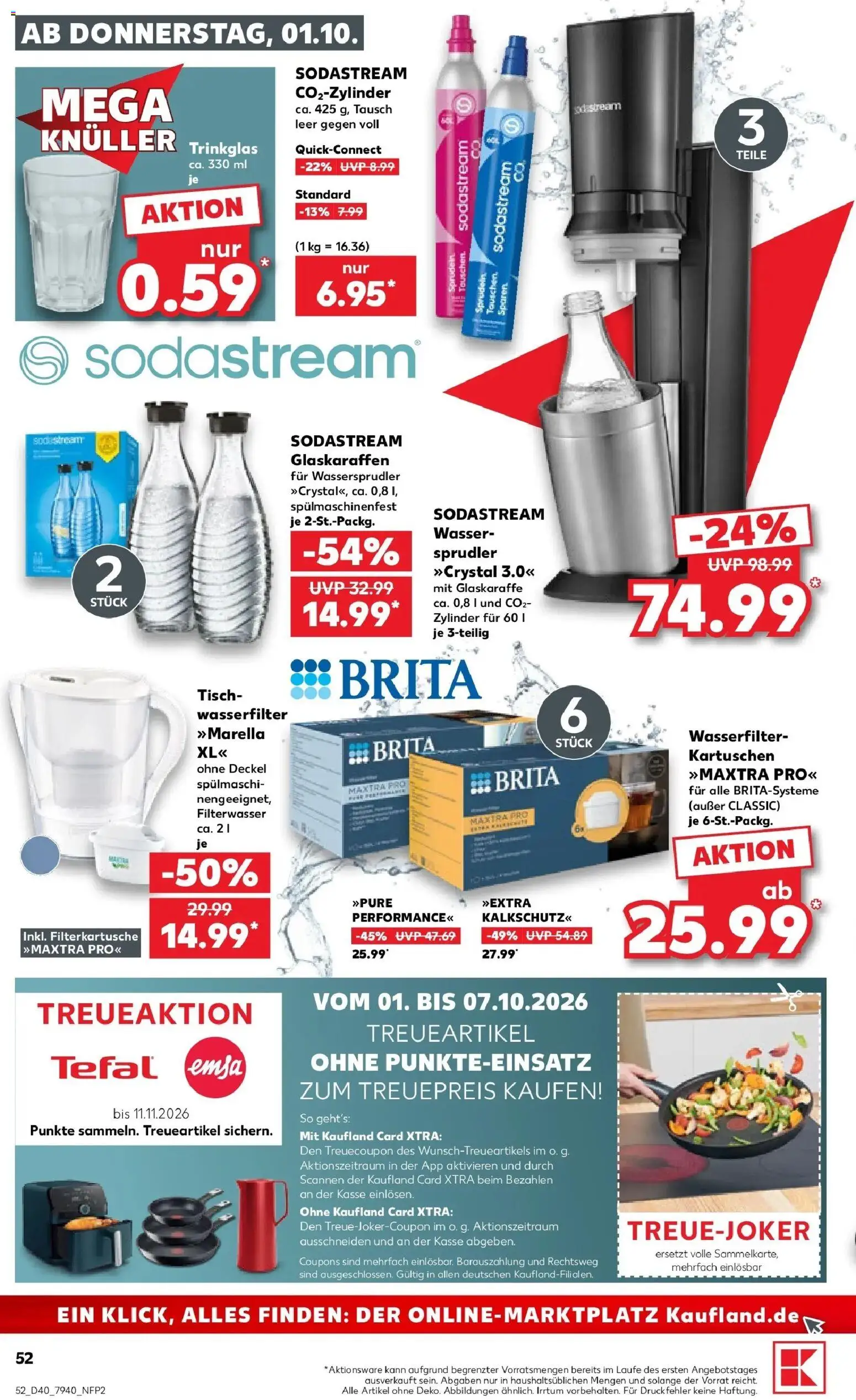 Vorschau von dem Prospekt des Geschäftes Kaufland, gültig ab dem 01.10.2026 - Wasser, Sodastream, Tisch