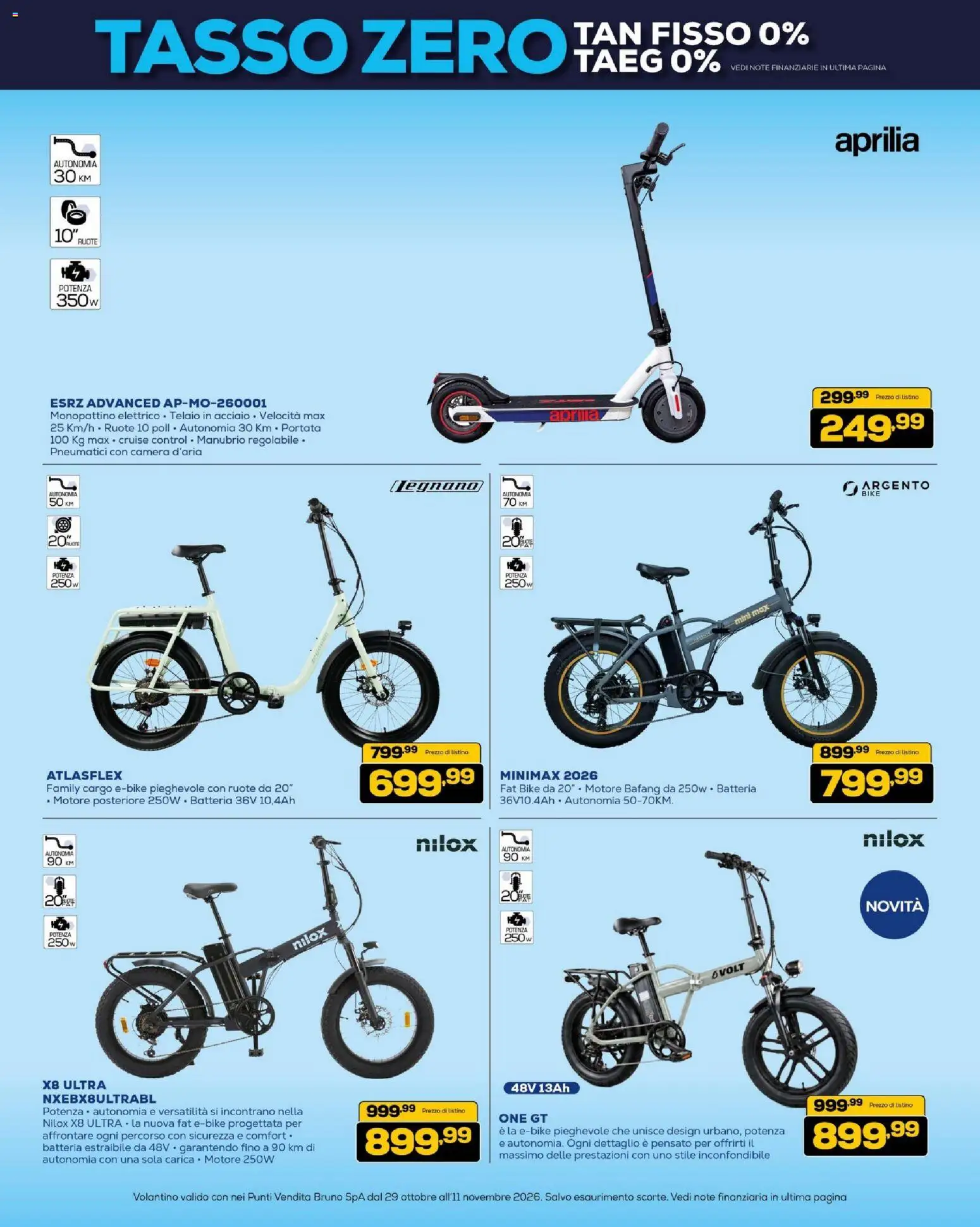 Anteprima dell'opuscolo BRUNO Black Friday dal negozio BRUNO valido da 29/10/2026 - Monopattino elettrico, Monopattino, Batteria