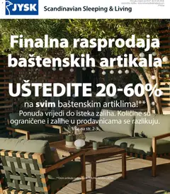 Pregled letka JYSK katalog trgovine JYSK vrijedi od 29.07.2026
