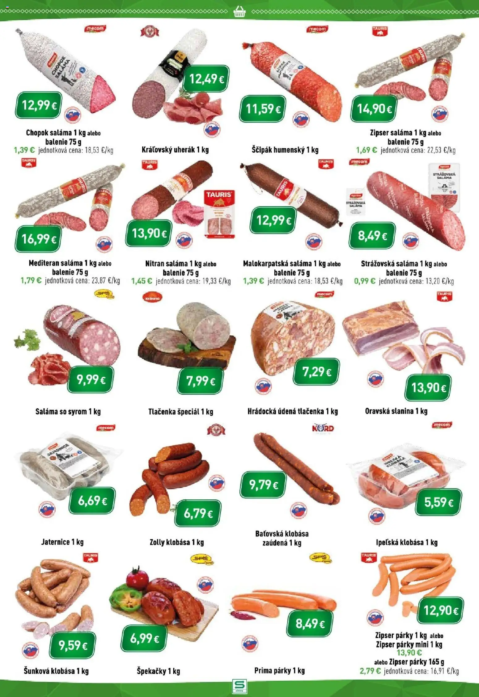 Náhľad Sintra letáku platného od 15.10.2026 - Klobása, Slanina, Párky, Tlačenka, Saláma